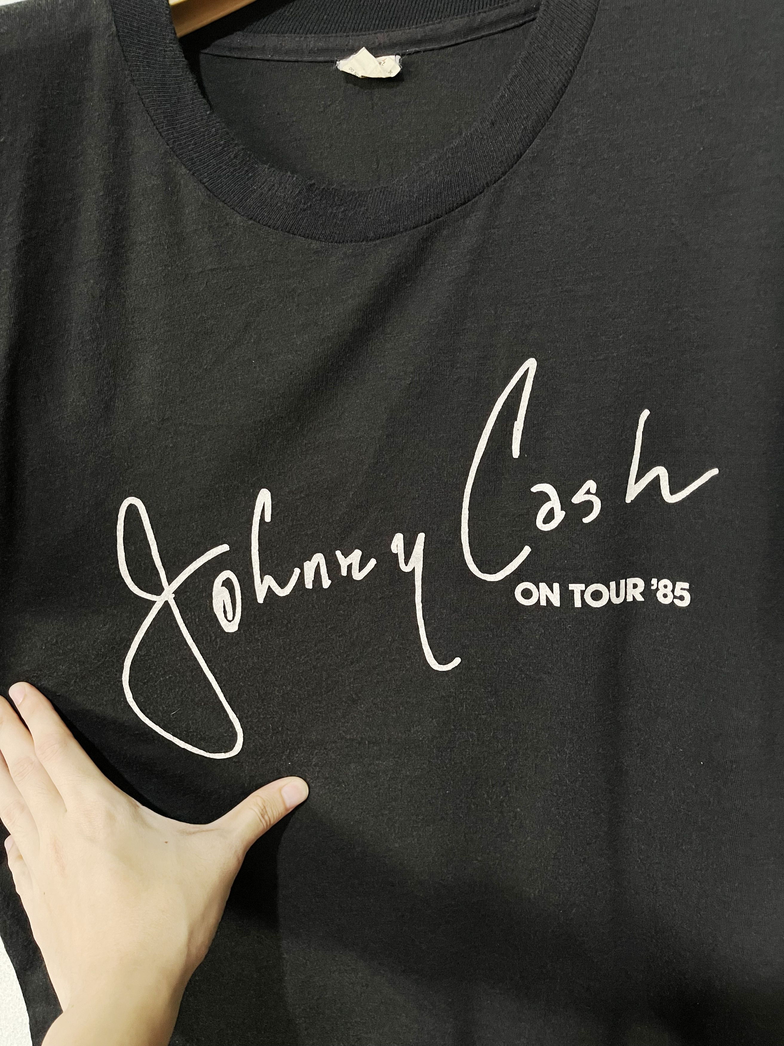 Band Tees × Vintage Vintage 80s Johnny Cash Shirt Size US L / EU 52-54 / 3 - 2 Thumbnail
