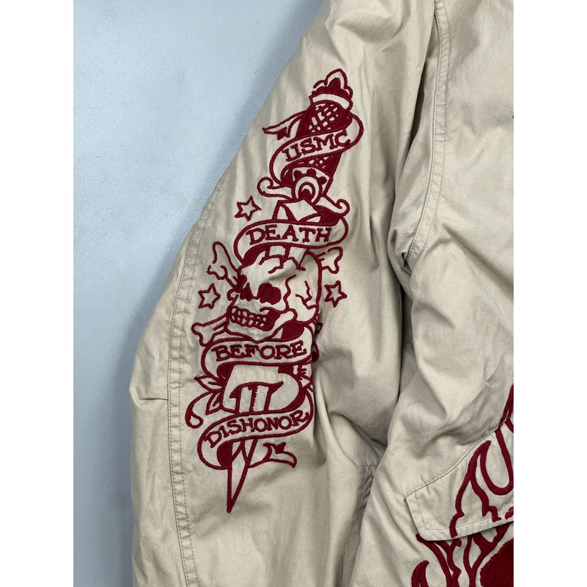Ed Hardy Ed Hardy Military Lined Tattoo Parka (Y0944) Size US XL / EU 56 / 4 - 4 Thumbnail