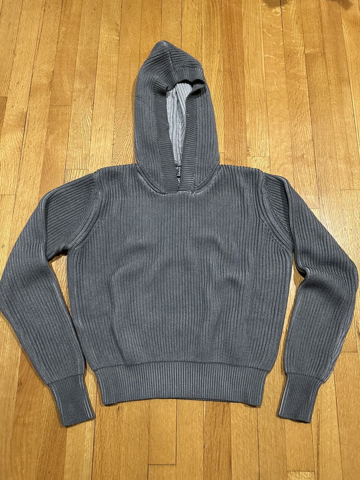 K-Two Studios K-TWO STUDIOS Fisherman Knit Hoodie "charcoal” Size US S / EU 44-46 / 1 - 2 Thumbnail