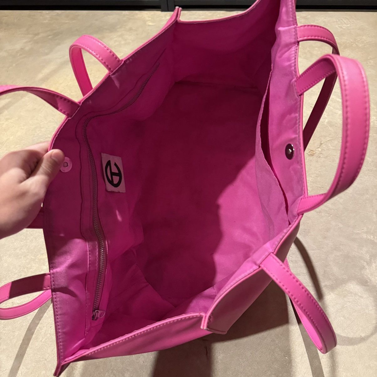 Telfar Telfar Shopping Tote Bag Azalea Pink Vegan Leather Large Size ONE SIZE - 11 Thumbnail