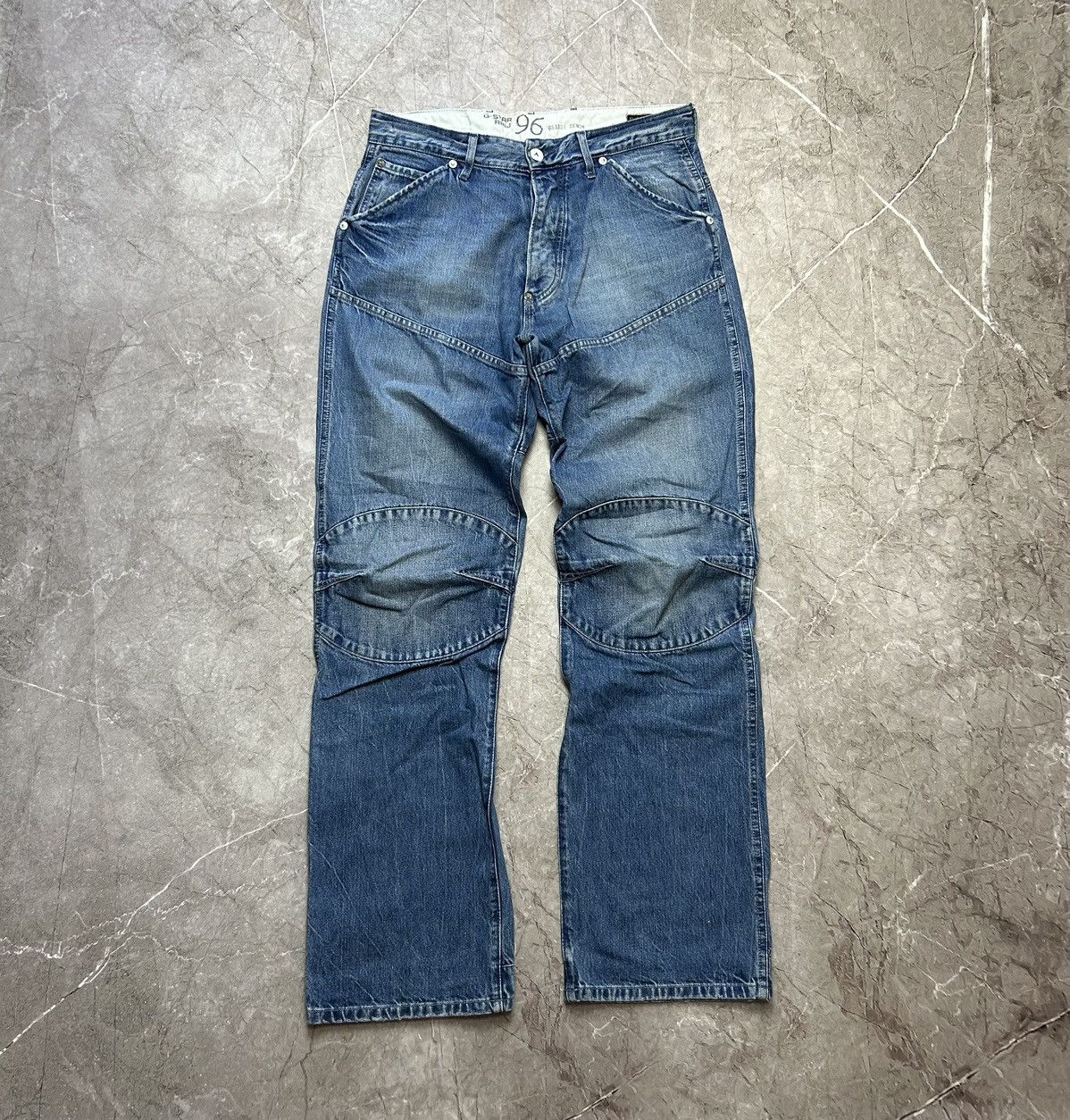 G-Star × Japanese Brand × Vintage Vintage G Star Raw Jeans 96 Embroidered Logo Japanese Y2K Size US 33 - 2 Thumbnail