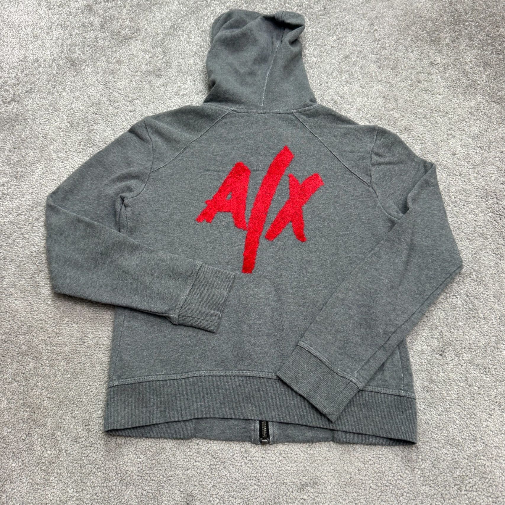 Armani Exchange Armani Exchange Graphic Hoodie Full Zip Sweatshirt Womens Small Gray Size S / US 4 / IT 40 - 2 Thumbnail