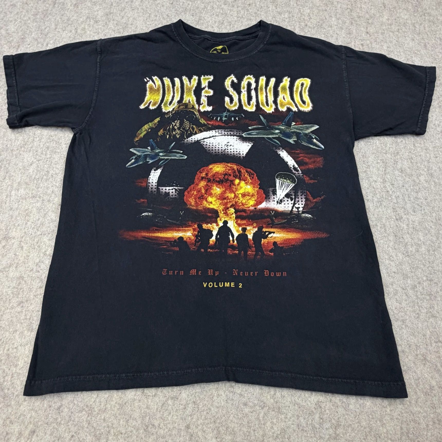 Vintage Nuke Squad Shirt Mens Large Black Turn Me Up Never Down Volume 2 Tee Graphic USA Size US L / EU 52-54 / 3 - 2 Thumbnail
