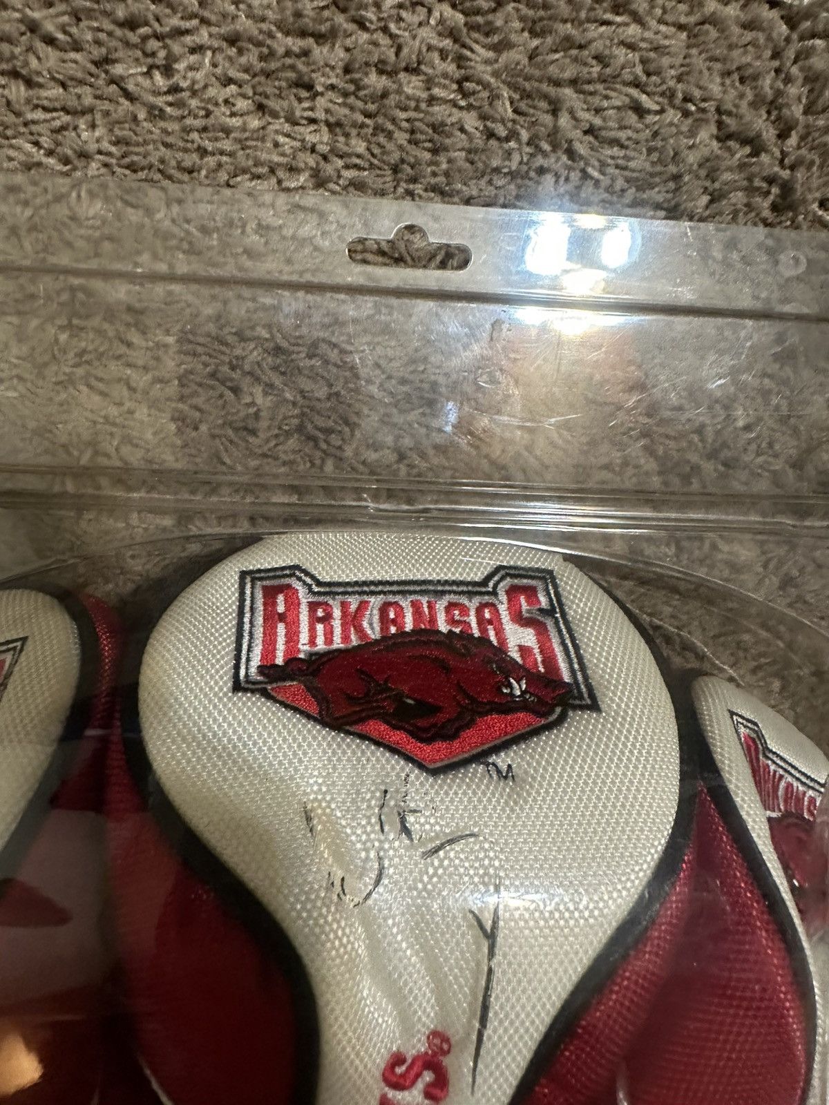 NCAA × Vintage VintageNCAA Arkansas Razorbacks Golf Club Hybrid Headcover Size US L / EU 52-54 / 3 - 3 Thumbnail