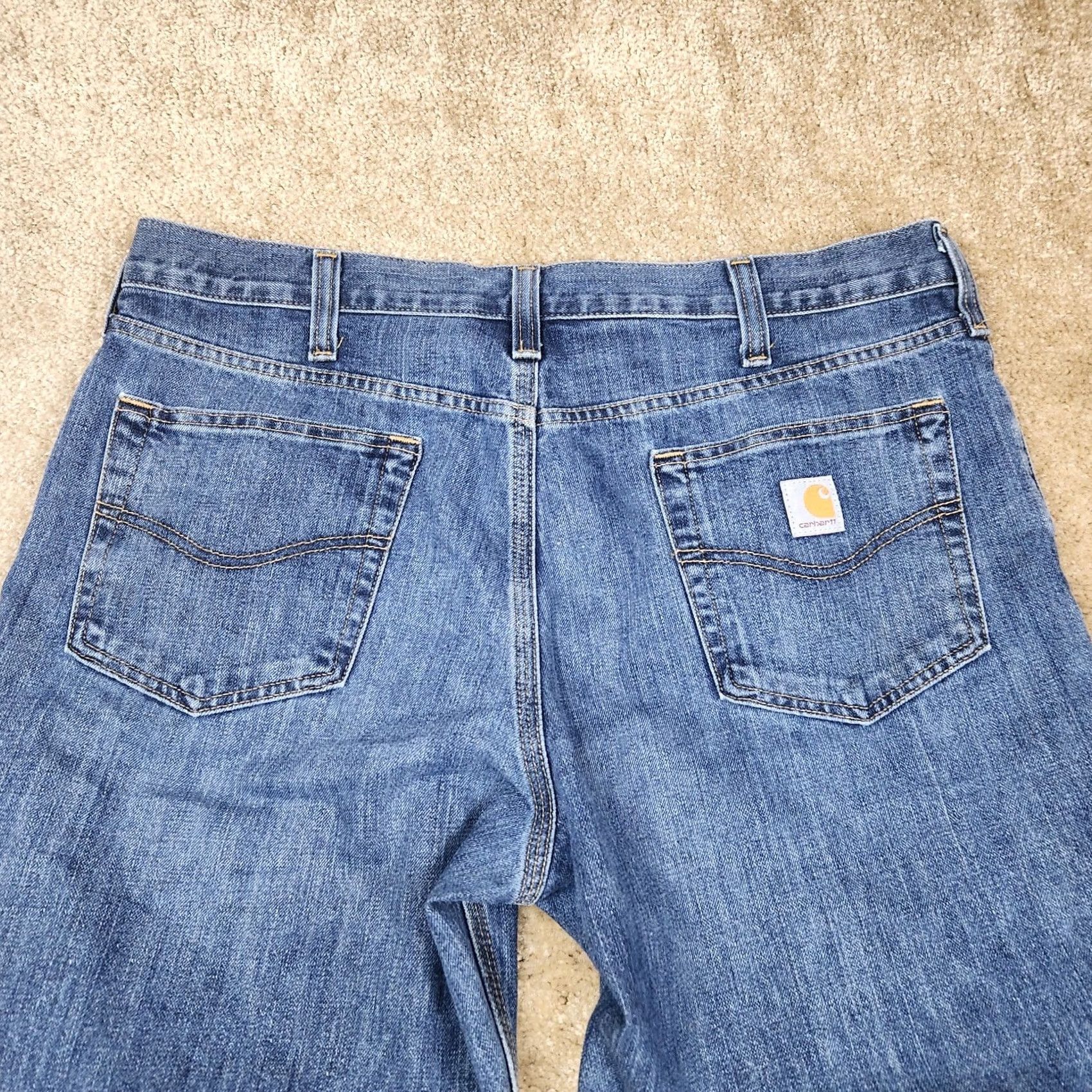 Carhartt Carhartt Jeans Mens 38x30 Relaxed Fit Medium Wash Blue Denim 101483-980 B110 Size US 40 / EU 56 - 5 Thumbnail