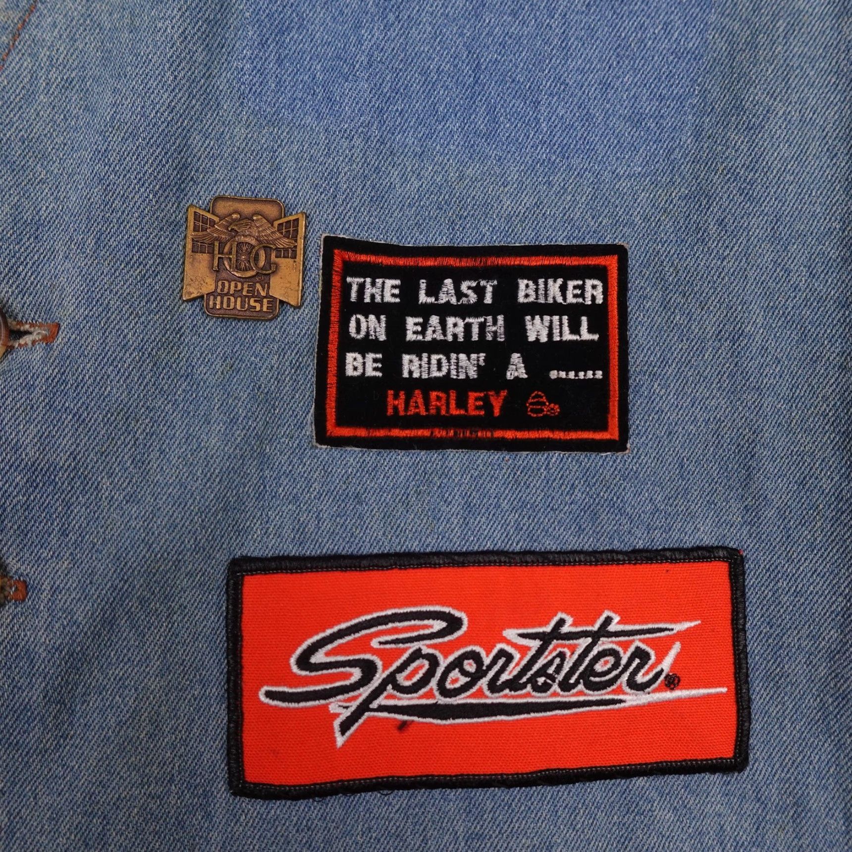 Propper VINTAGE Denim Vest Mens M Blue Biker Pins Patches Club 90s Motorcycle Denim Vest Mens Blue Size US M / EU 48-50 / 2 - 6 Thumbnail