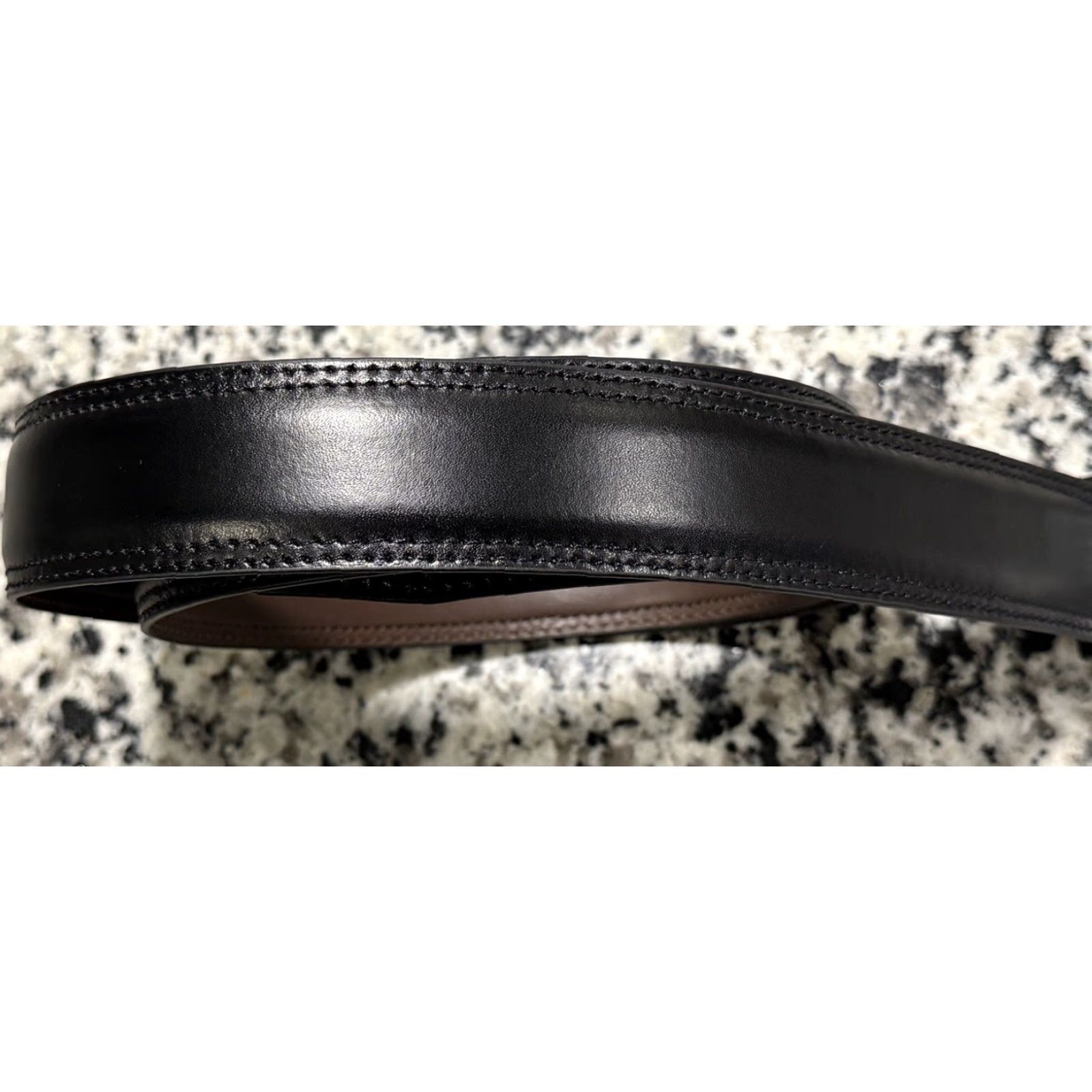 Robert Graham Robert Graham Belt Adult 38 Black/Brown Reversible Leather Dress Belt Barolo Paisley Mens Size 38 - 3 Thumbnail