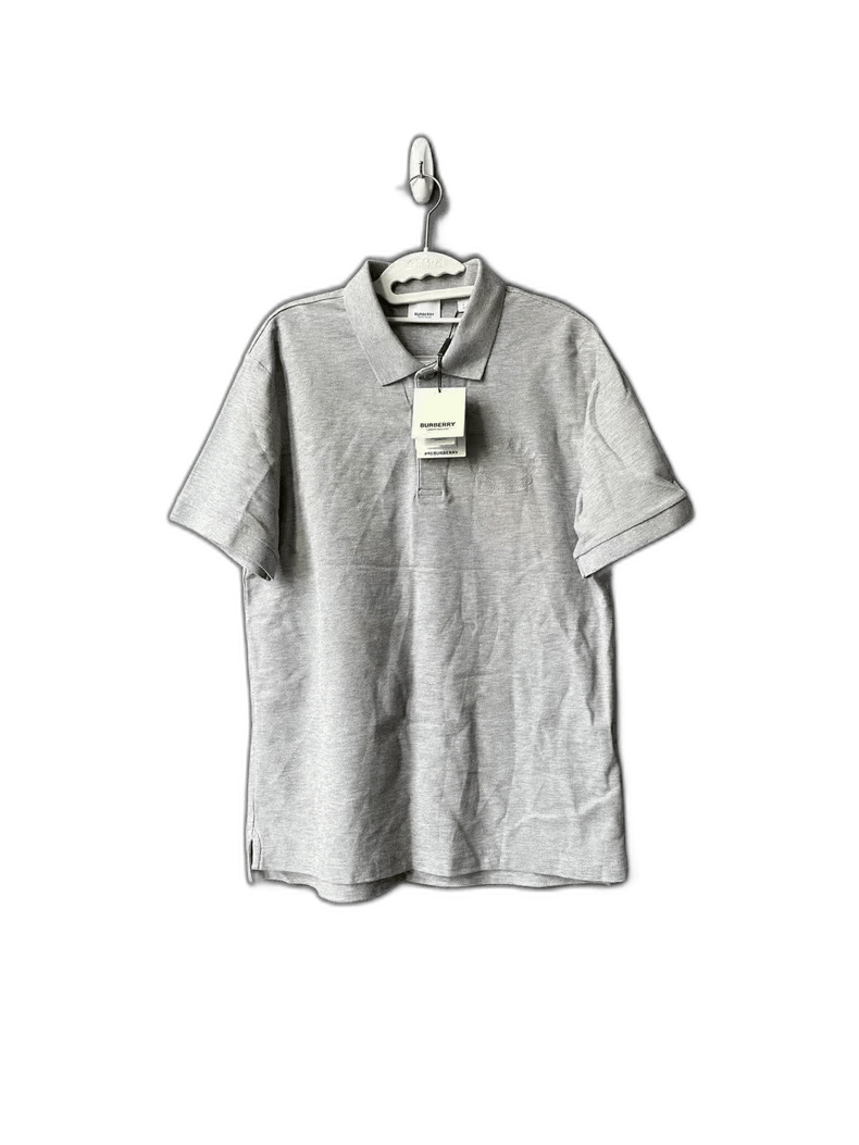 Burberry Burberry Gray Wheat Embroidery Short Sleeve Polo Size L / US 10 / IT 46 - 1 Thumbnail