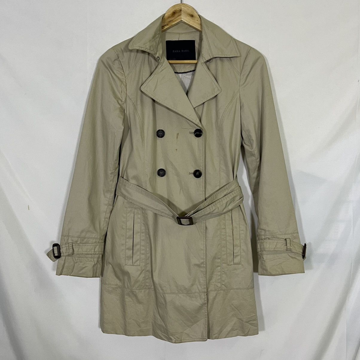 Vintage VINTAGE ZARA TRENCH COAT Size XS / US 0-2 / IT 36-38 - 1 Thumbnail