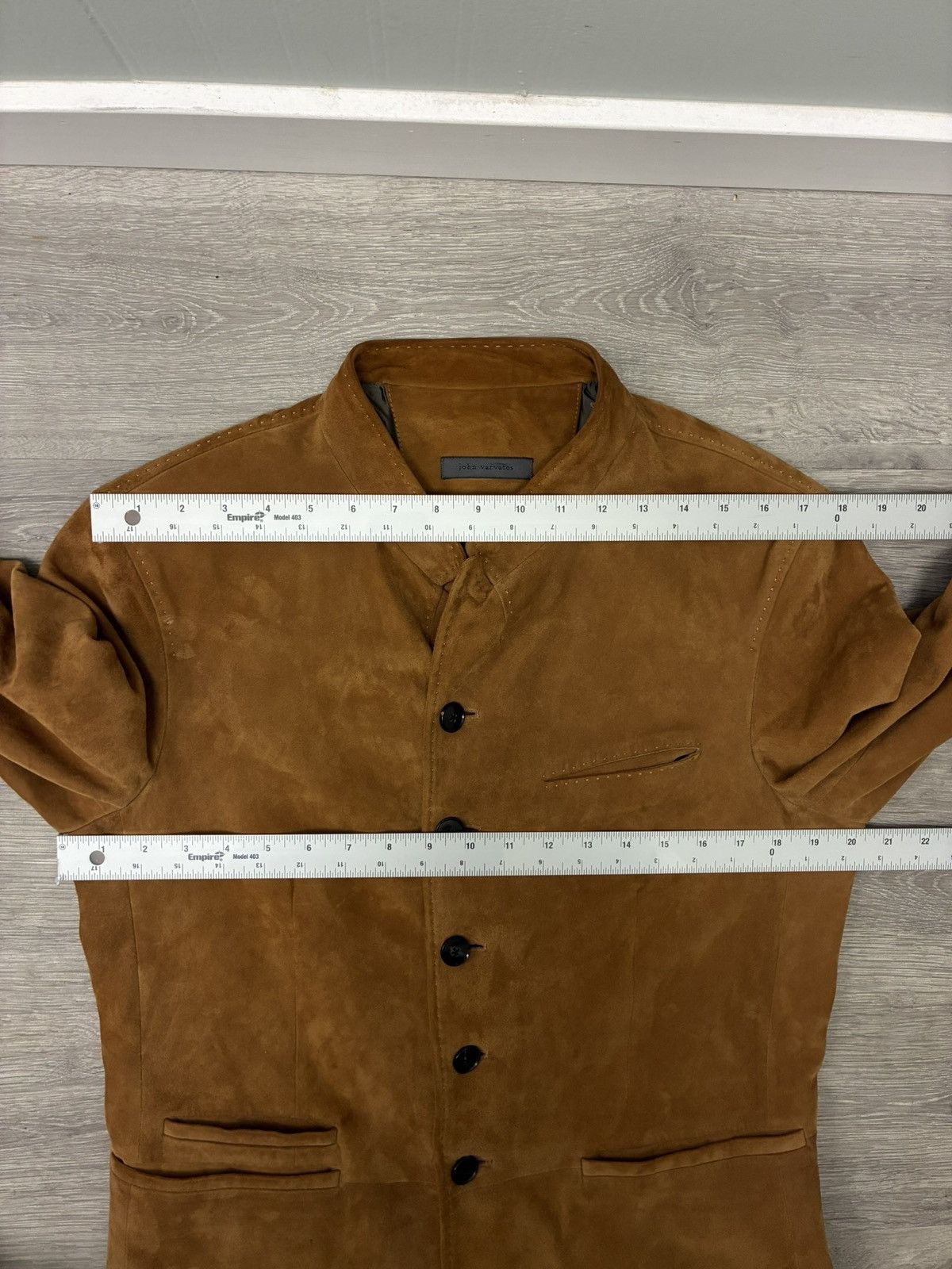 John Varvatos Varick Multibutton Suede Jacket EU 48 USA 38 Size US M / EU 48-50 / 2 - 8 Thumbnail