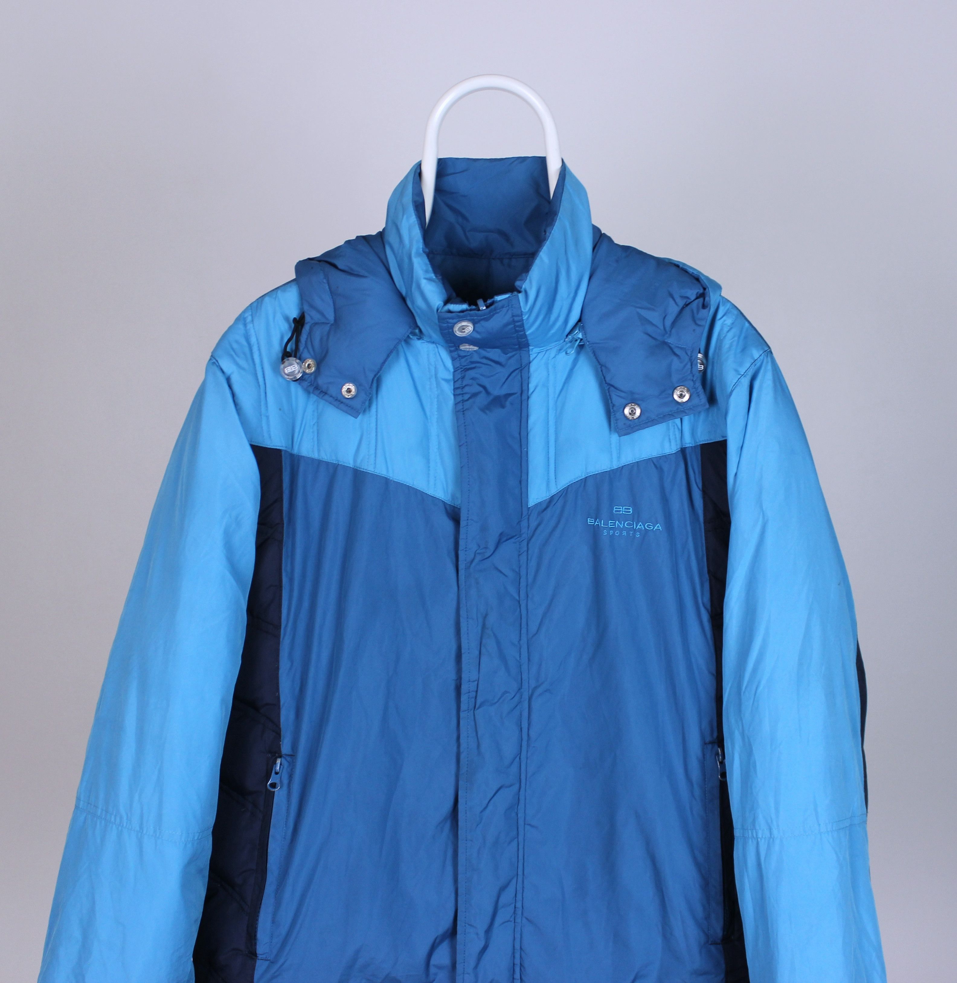 image of Balenciaga Sports Revesible Double Side Jacket M in Blue, Men's (Size Medium)
