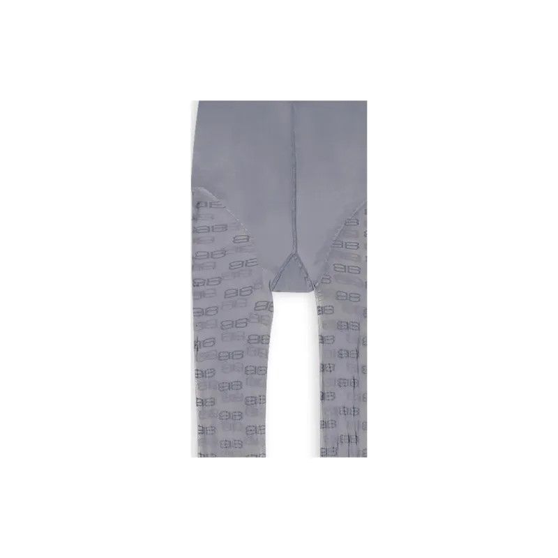 Balenciaga o1in1g1024 BB Monogram Tights in Grey Size 28" / US 6 / IT 42 - 6 Thumbnail
