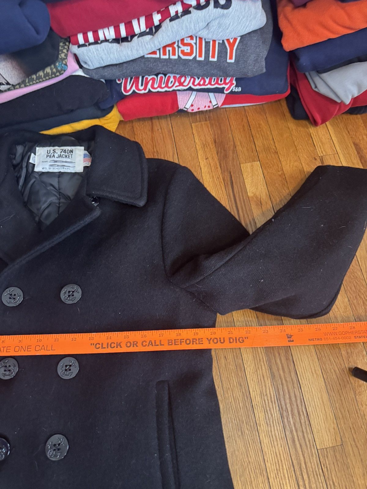 Schott Vintage U.S. 740N Pea Coat by Schott NYC Womens Sz 12 Size XL / US 12-14 / IT 48-50 - 5 Thumbnail