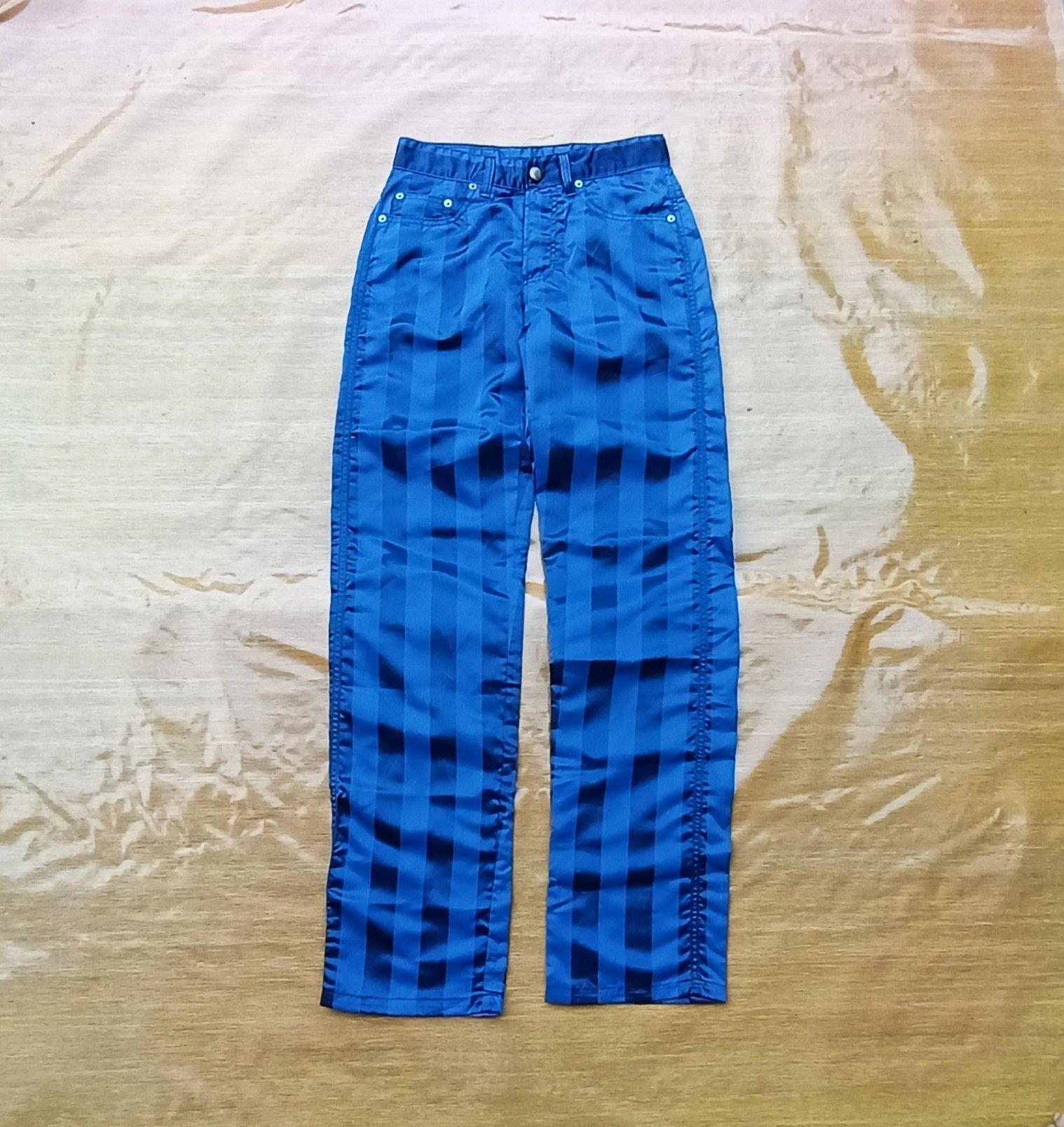 Dexter Wong 1990s Archive Dexter Wong blue black stripe nylon 