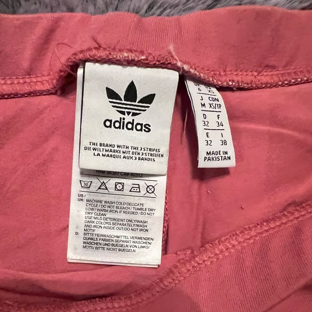 Adidas XS Adidas Three Stripes Leggings Tights Dusty Rose Size 26" / US 2 / IT 38 - 4 Thumbnail