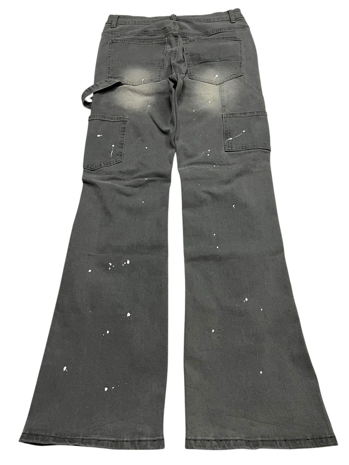 Japanese Brand Flared Vintage Double Knee Studded Splatter-Distressed Denim Size US 29 - 2 Thumbnail
