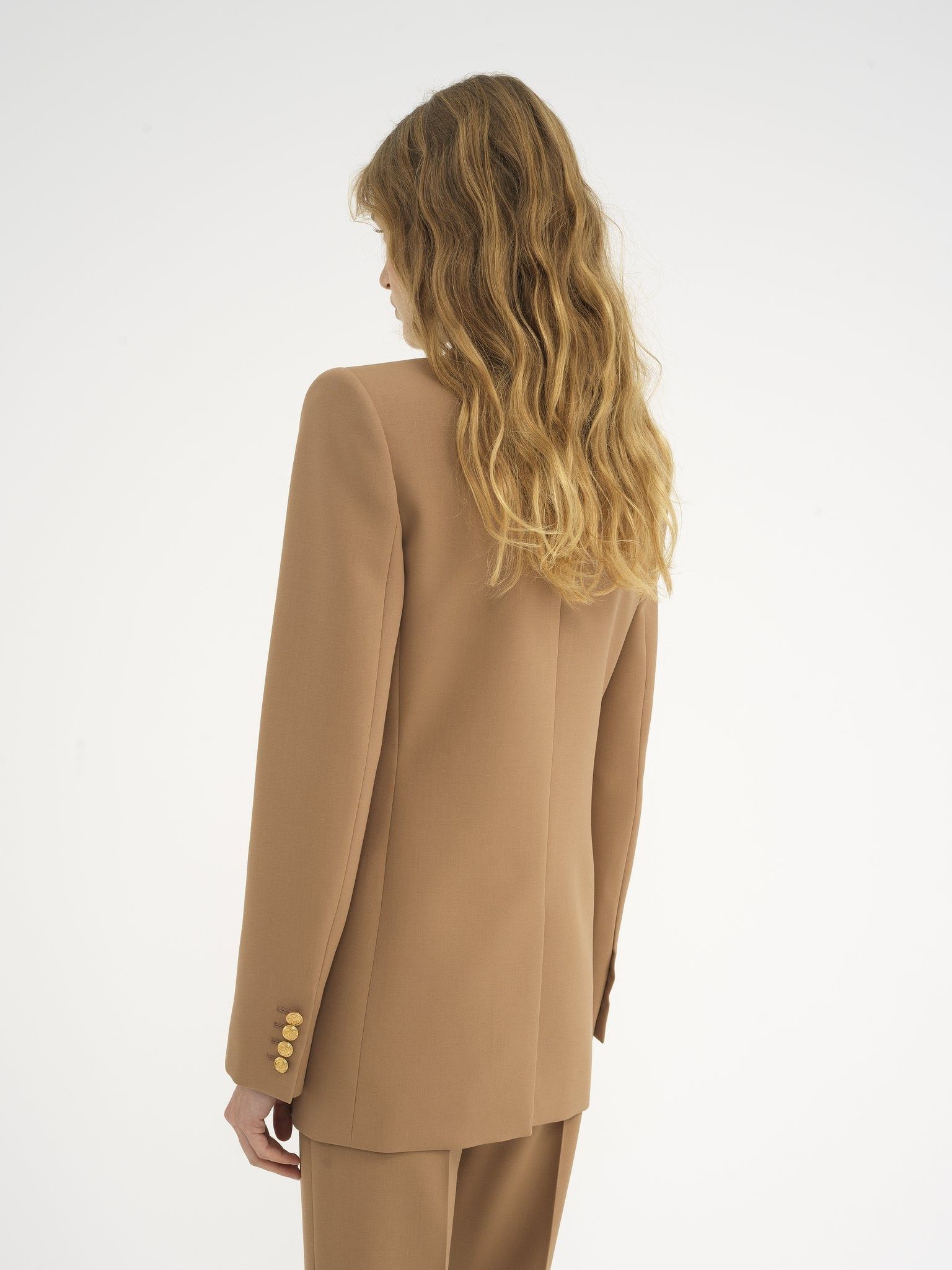 Chloe o1loc1c11025 Tailored Jacket in Coconut Brown Size M / US 6-8 / IT 42-44 - 4 Thumbnail