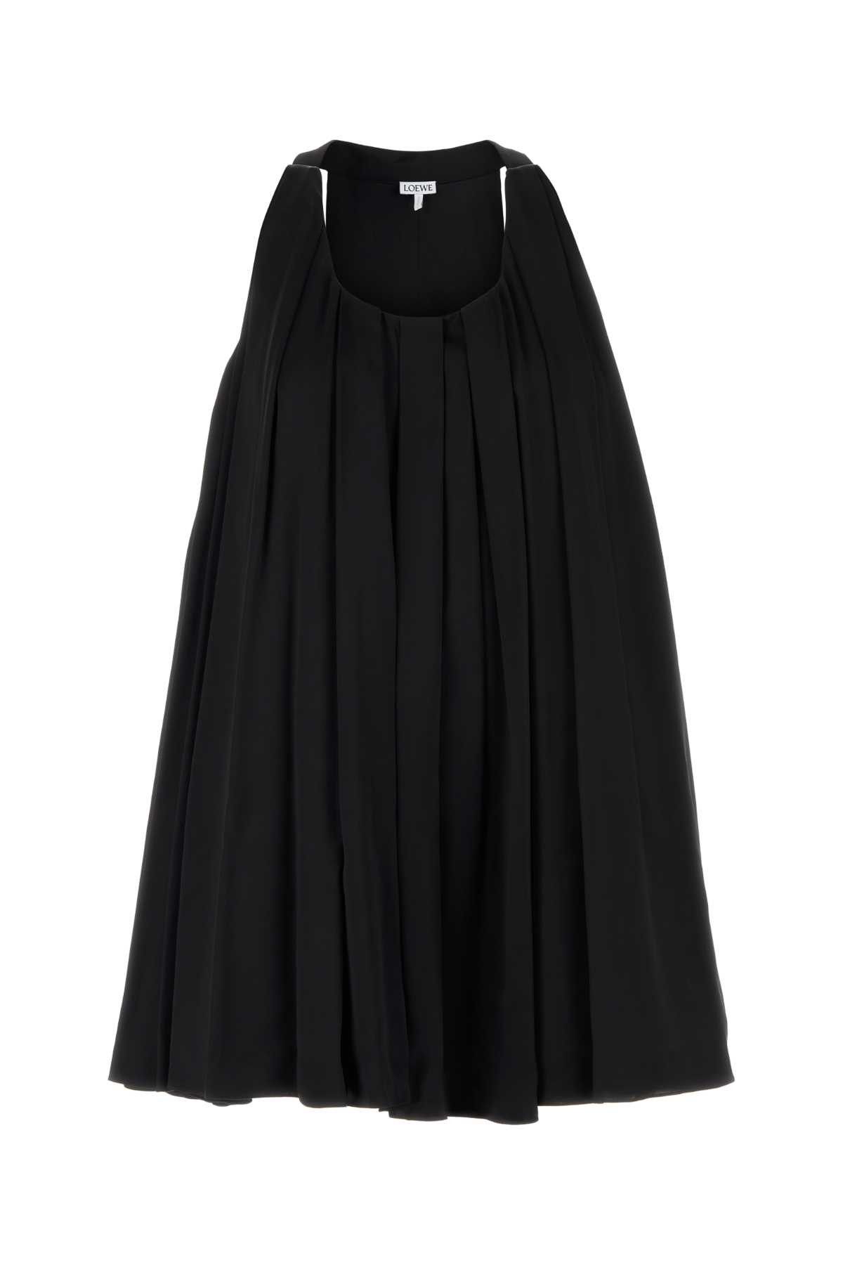 Loewe Black Satin Mini Dress Size S / US 4 / IT 40 - 1 Thumbnail