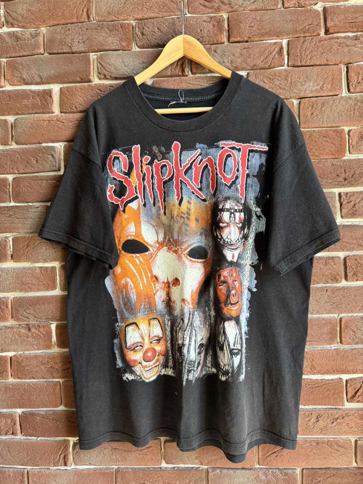 Band Tees 00s Slipknot IOWA Mask Nu Metal Band Tshirt Rare Grail XL Size US XL / EU 56 / 4 - 1 Thumbnail