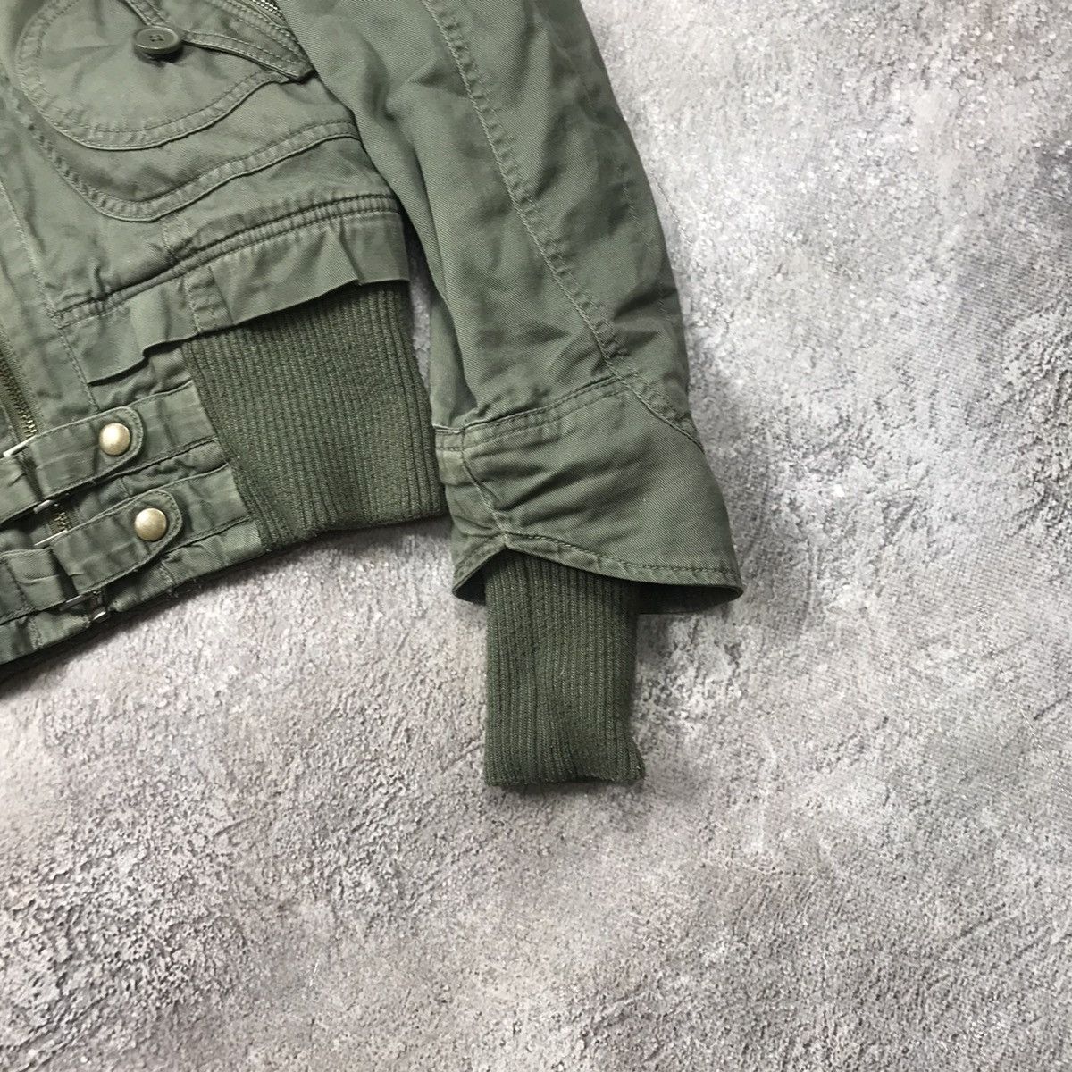 Vintage Vintage 90s Military Bomber Jacket Olive Y2K Streetwear M Size M / US 6-8 / IT 42-44 - 5 Thumbnail
