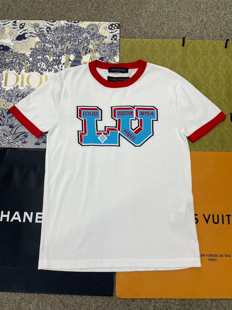 LV Colorblock Logo Knit Short Sleeve - dmc