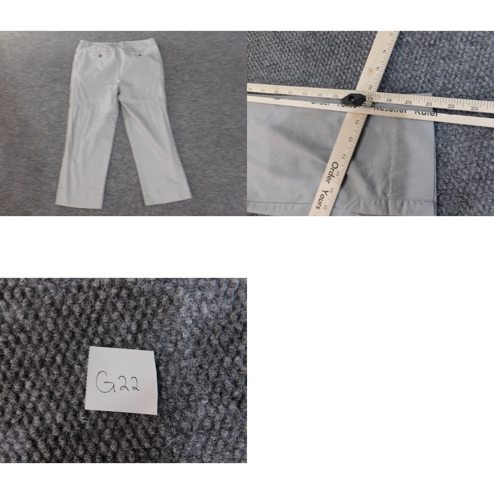 Vintage Simply Vera Wang Pants 10 gray straight Womens chino classic stretch cotton Size 24" / US 00 / IT 34 - 8 Thumbnail