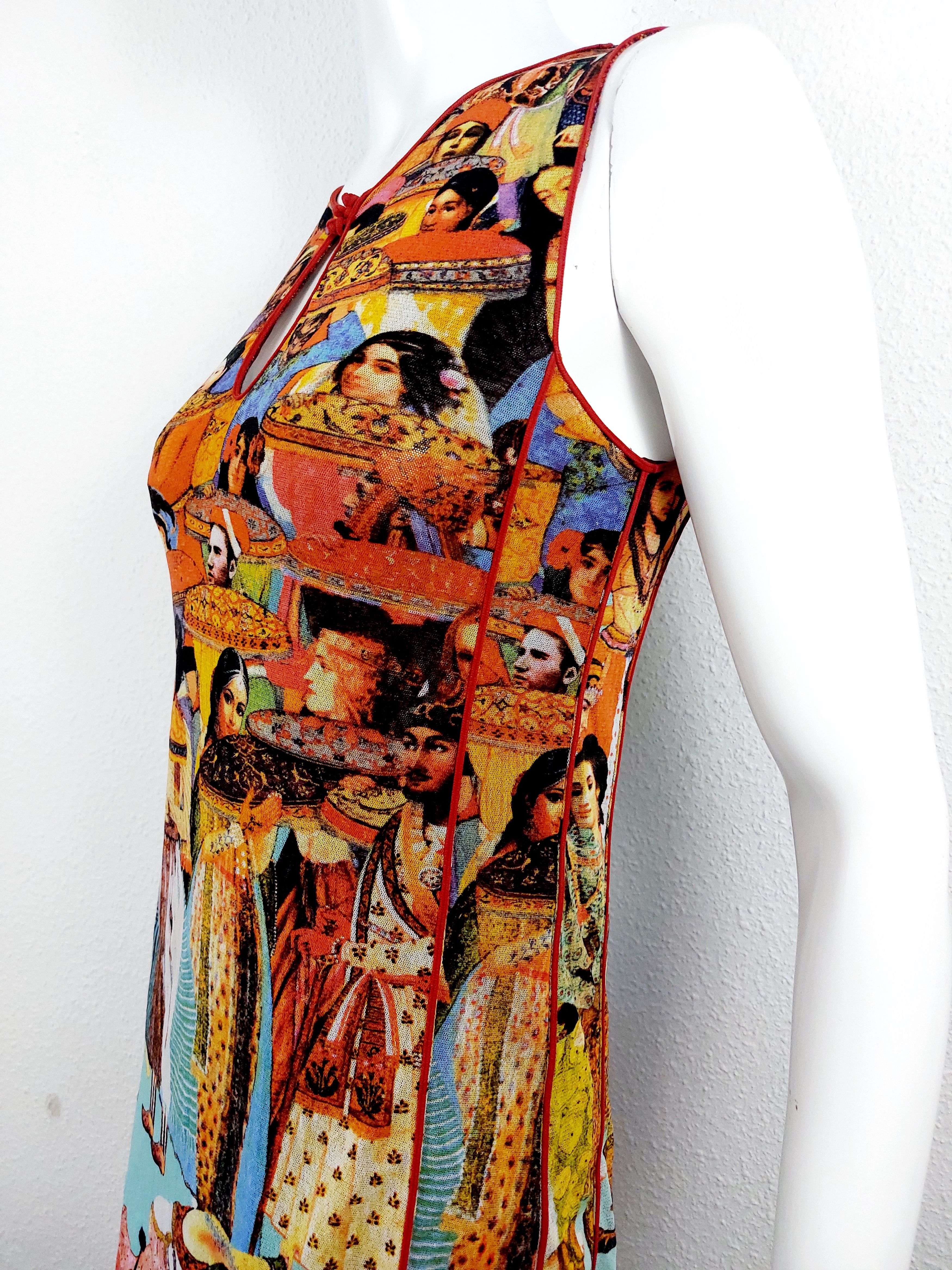 Jean Paul Gaultier Jean Paul Gaultier Asian Indian Faces People Ruffled Dress Size M / US 6-8 / IT 42-44 - 13 Thumbnail