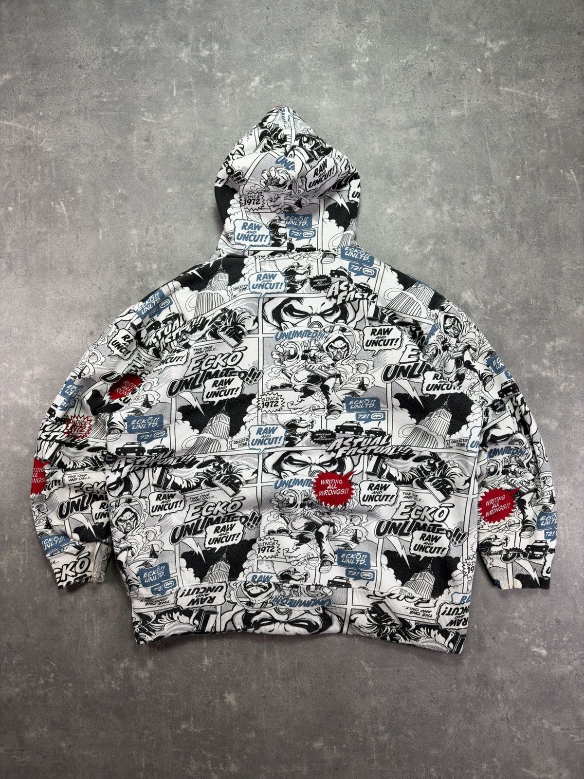 Ecko Unltd. Ecko Unltd. Comic Book Grafitti AOP Baggy Zip Hoodie XXL Size US XXL / EU 58 / 5 - 2 Thumbnail