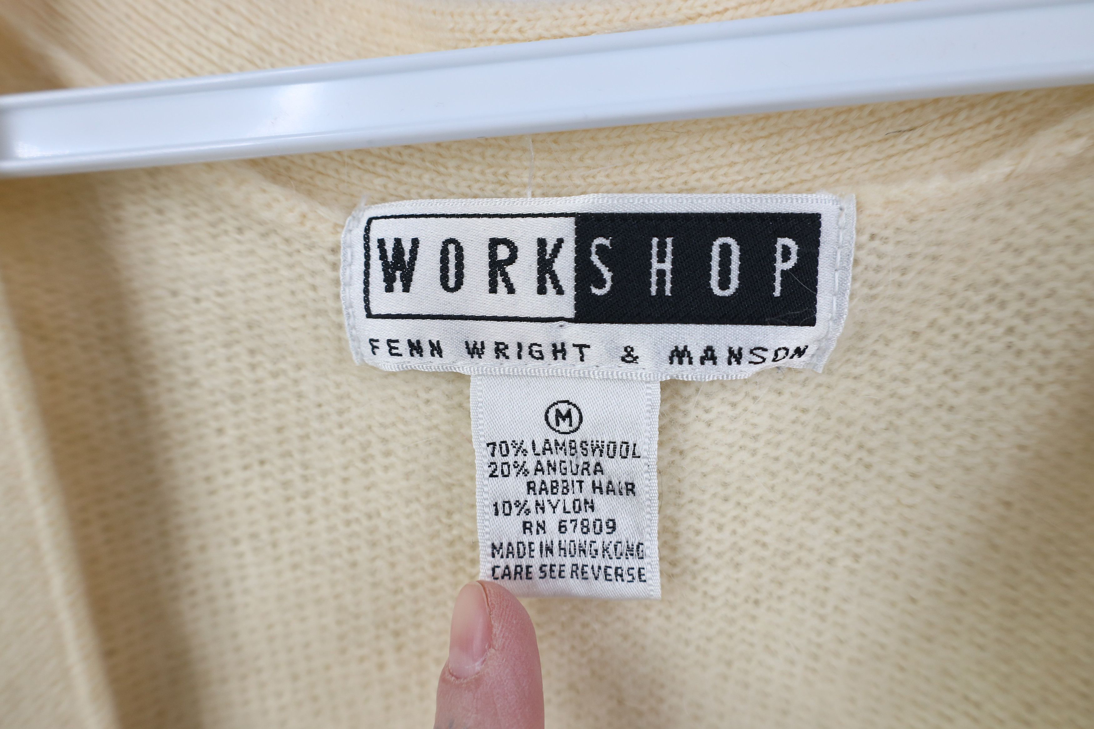 Vintage AS IS Vintage 90s Lambswool Angora Knit Cardigan Sweater Size M / US 6-8 / IT 42-44 - 5 Thumbnail