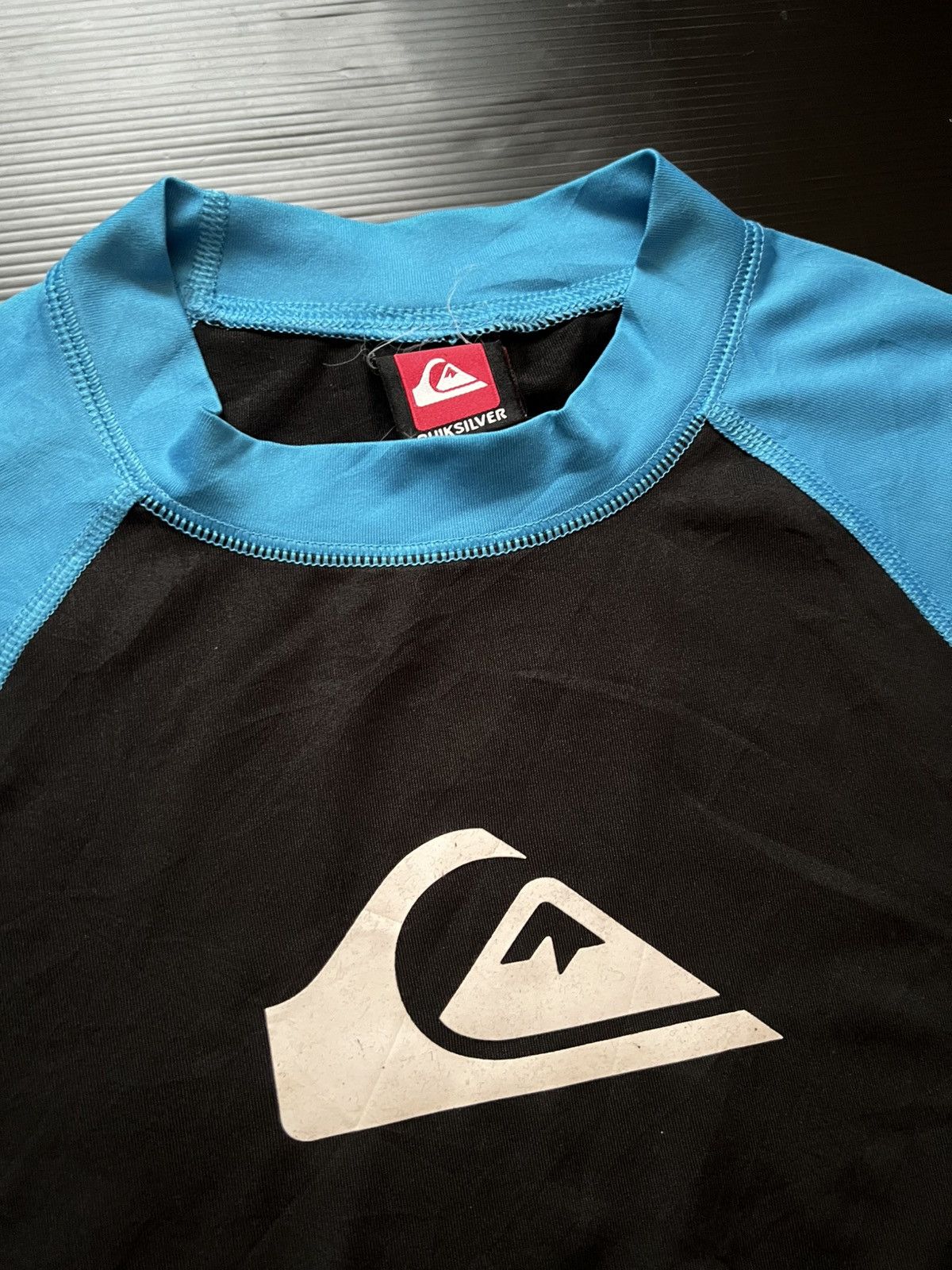 Vintage 🔥HOT DROPS🔥 Quiksilver Swim Shirt Turquoise Black Stretchy Size US M / EU 48-50 / 2 - 3 Thumbnail