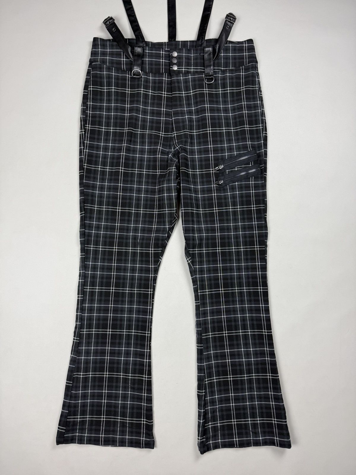 Killstar Killstar Ladies Gothic Plaid Pants Overall Size 4XL Size 36" / US 14 / IT 50 - 2 Thumbnail
