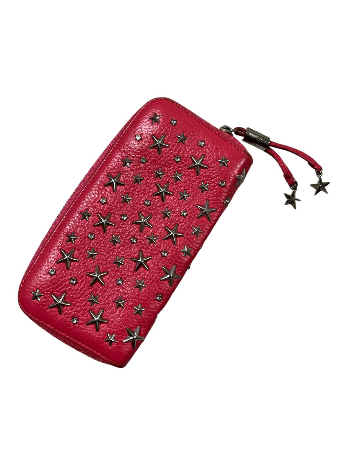 Genuine Leather × Jimmy Choo Auth. Jimmy Choo Filipa Star Studded Leather Long Wallets Size ONE SIZE - 1 Thumbnail