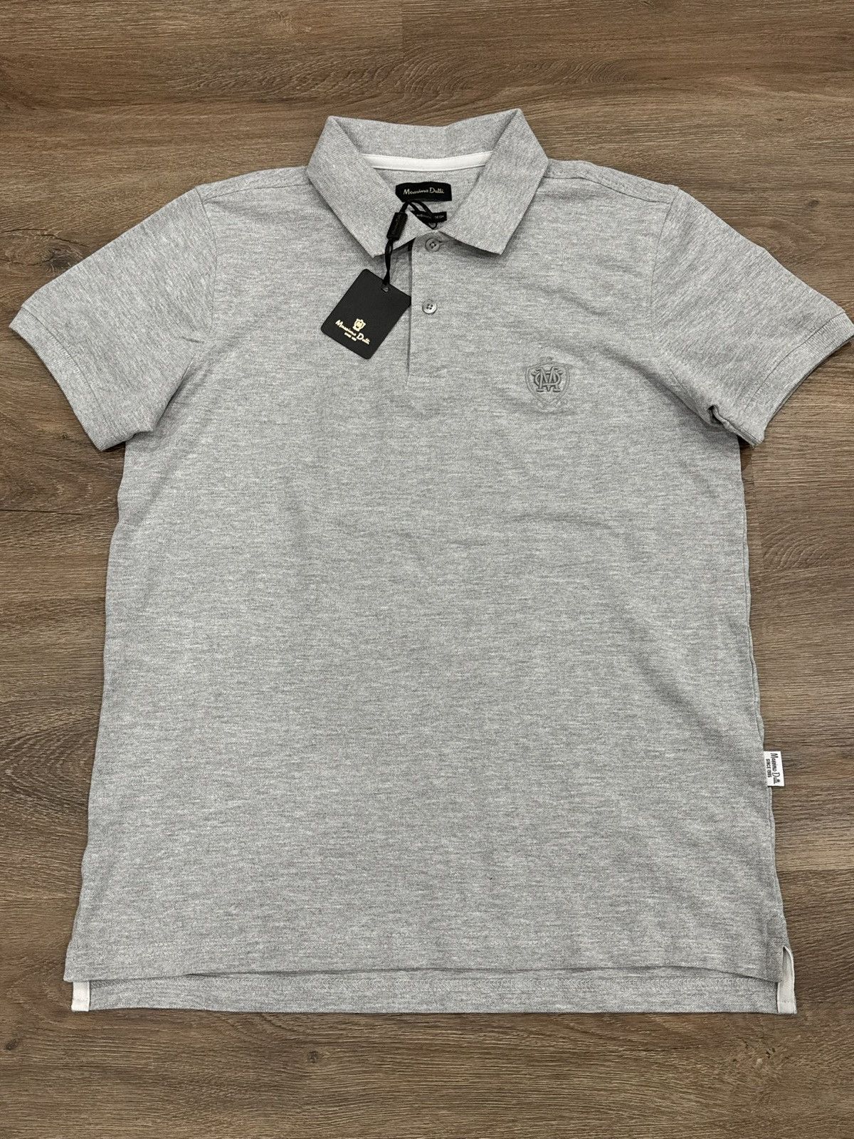 Massimo Dutti Massimo Dutti Grey Piqué Cotton Polo Shirt - Slim Fit - NWT Size US M / EU 48-50 / 2 - 2 Thumbnail