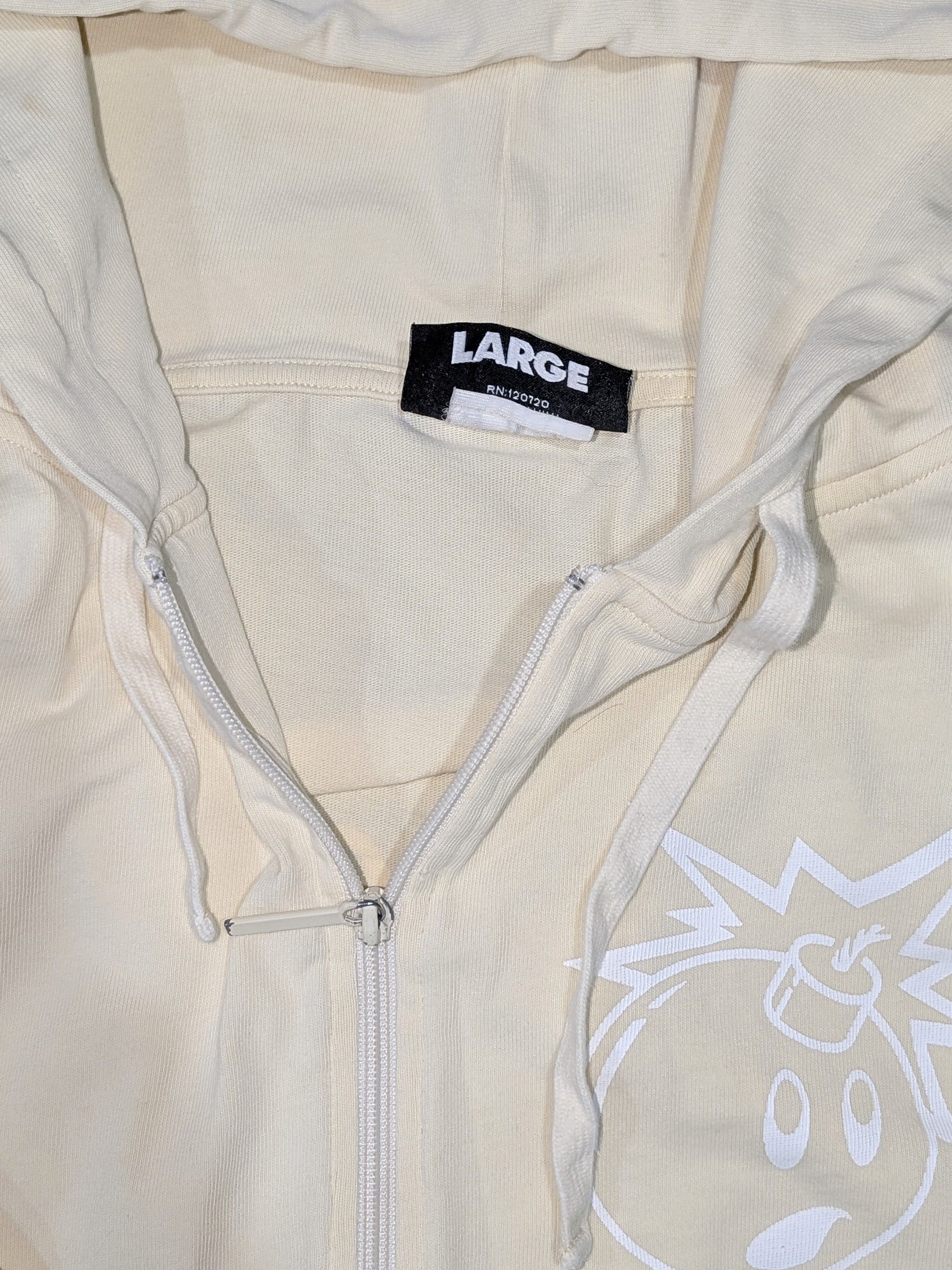 The Hundreds The Hundreds Adam Bomb cream zip up hoodie - SIZE L Size US L / EU 52-54 / 3 - 7 Thumbnail