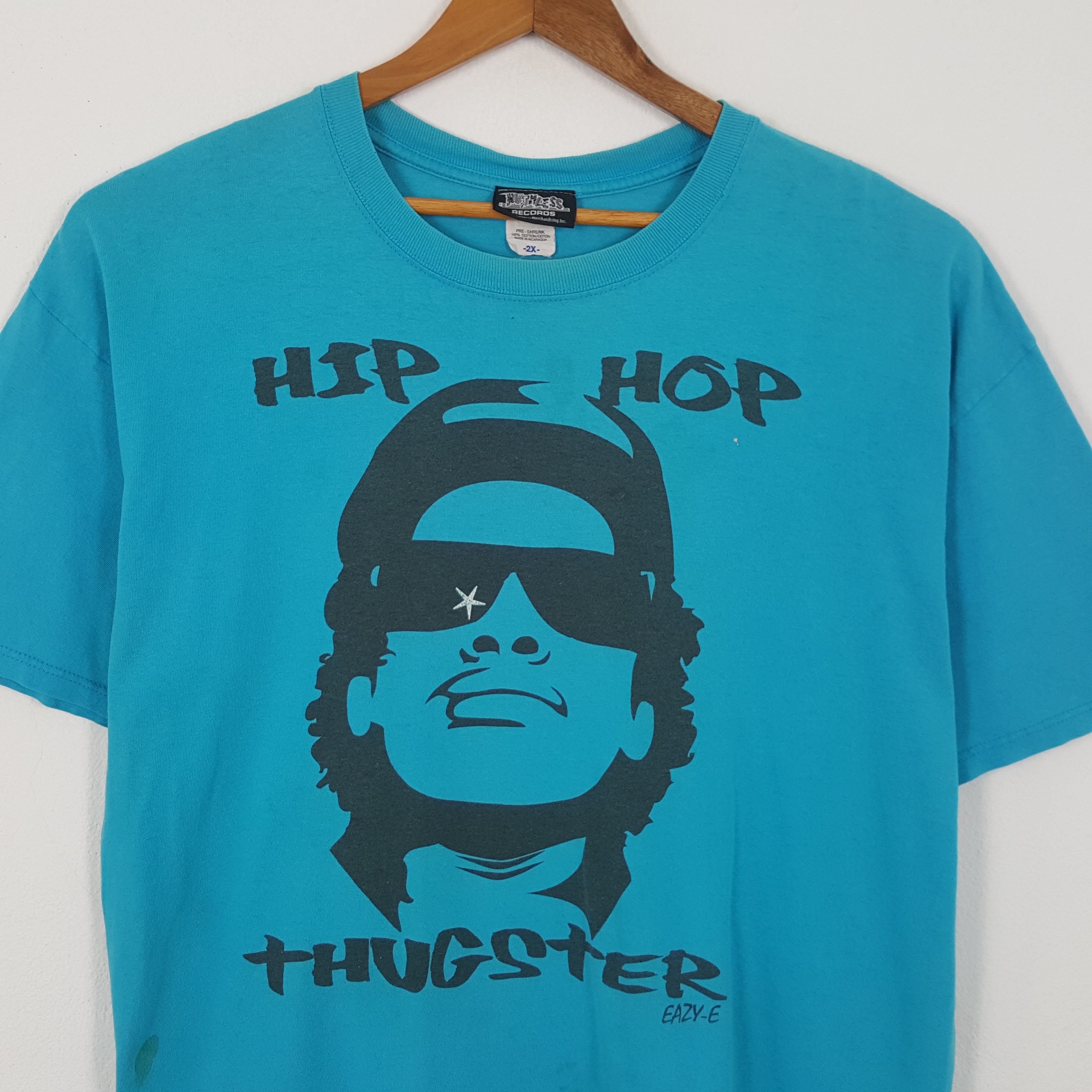 Band Tees × Rap Tees × Vintage Vintage Eazy - E HIP HOP THUGSTERS American Rapper T-Shirts Size US XXL / EU 58 / 5 - 2 Thumbnail