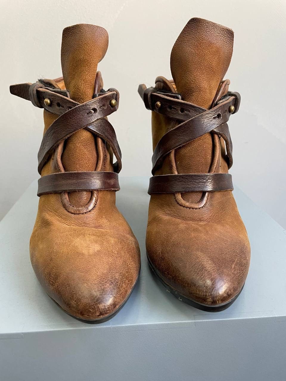 Guidi × Leather × Western Rise Air Step A.S.98 Leather Western HEEL Boots Casual Shoes Size US 8 / IT 38 - 5 Thumbnail