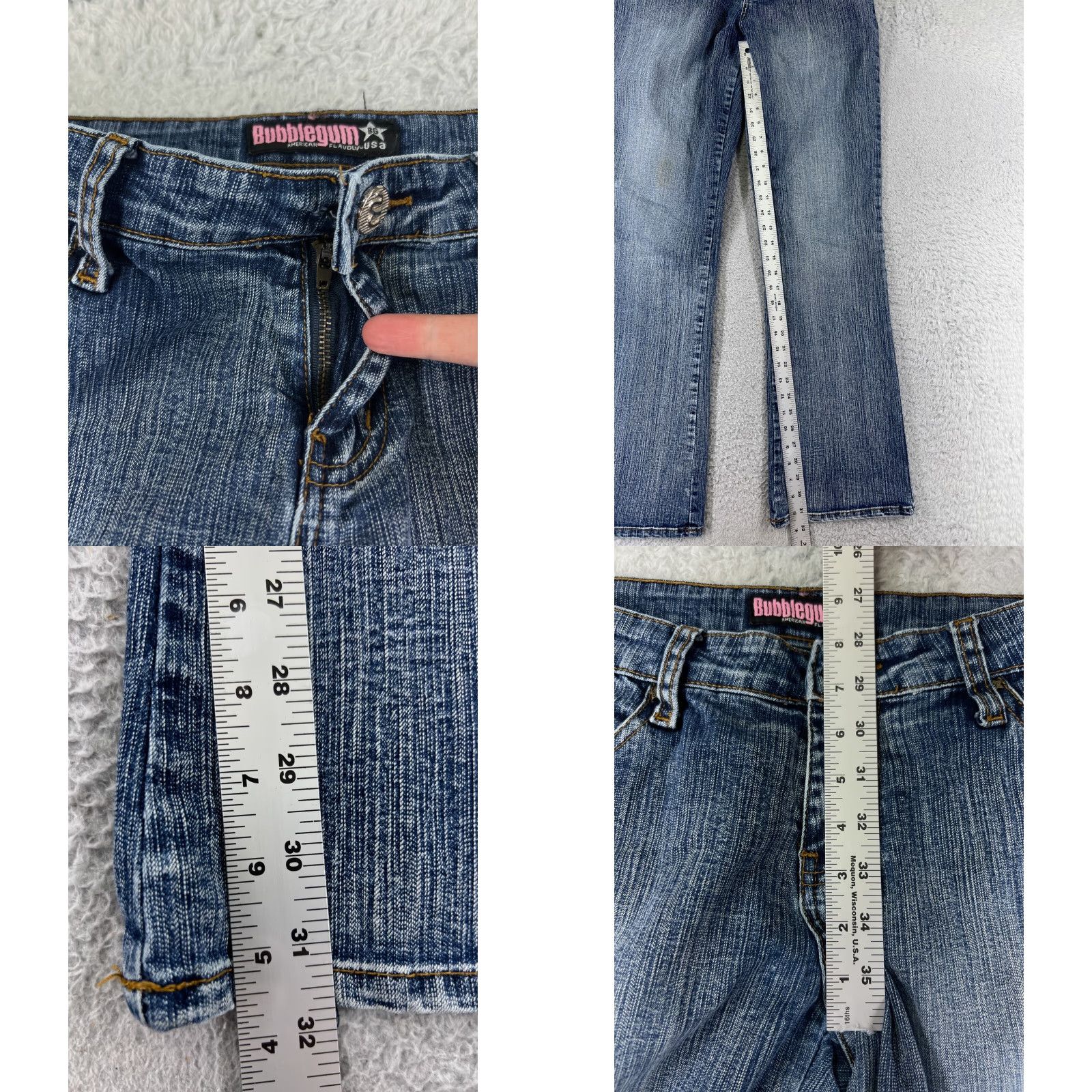 Vintage Bubblegum Jeans Womens 30 Blue Denim Bootcut Cotton Blend 30x32 Jeans Bootscut Womens Blue Bubblegum 90s Western Modern Classics Size 30" / US 8 / IT 44 - 8 Thumbnail