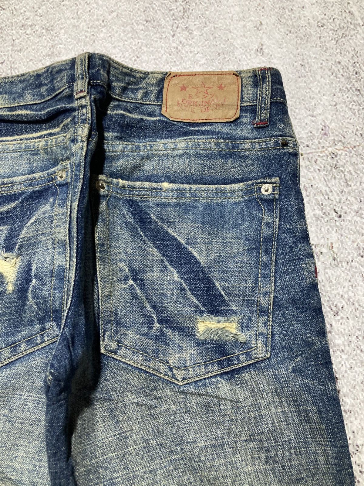 Japanese Brand 2000s Star R Distressed Ripped Lgb Punk Style Pants Jeans Size US 28 / EU 44 - 14 Thumbnail