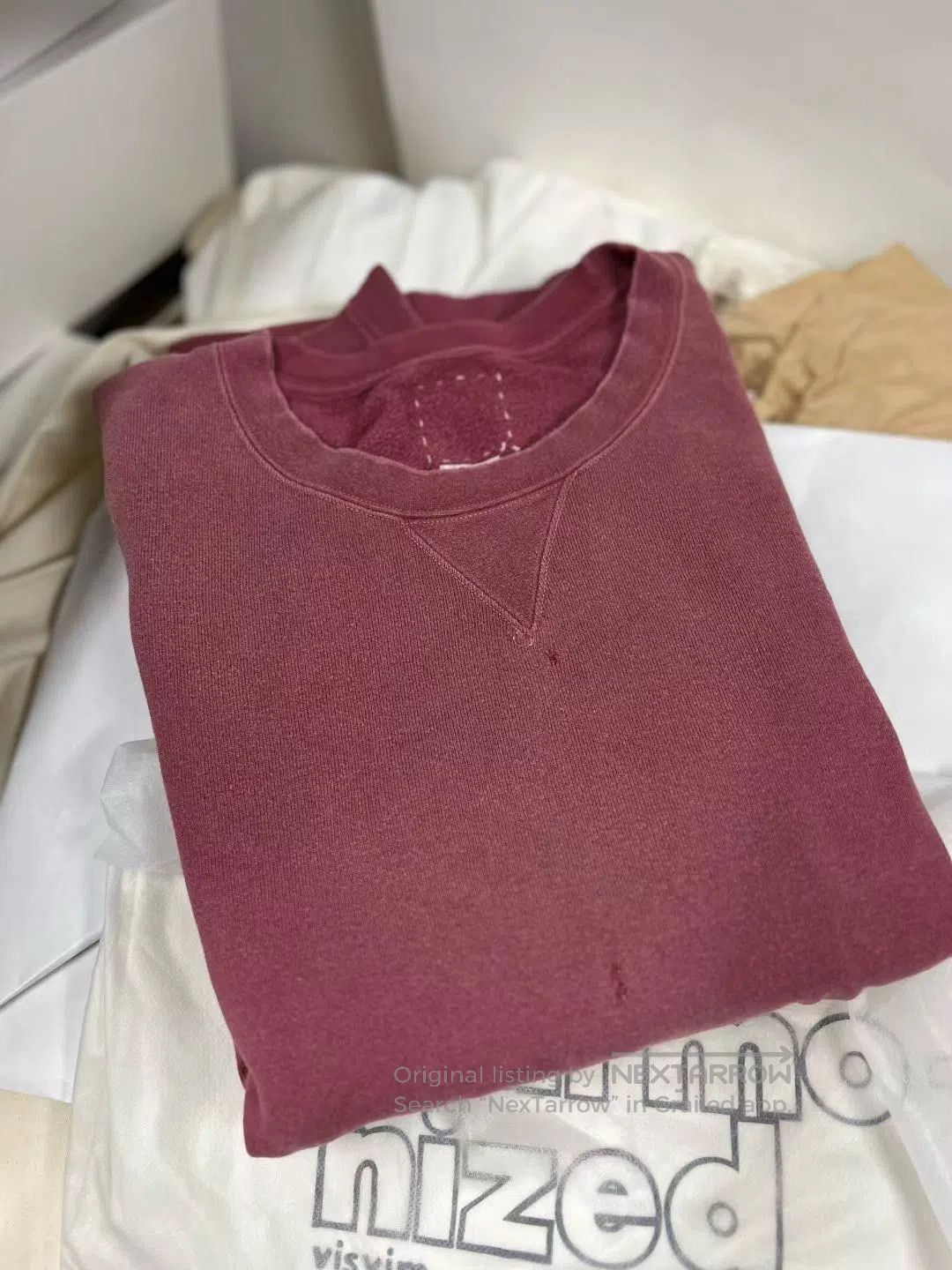 Visvim VISVIM JUMBO SWEAT 3/4 CRASH RED. Size US XL / EU 56 / 4 - 7 Thumbnail