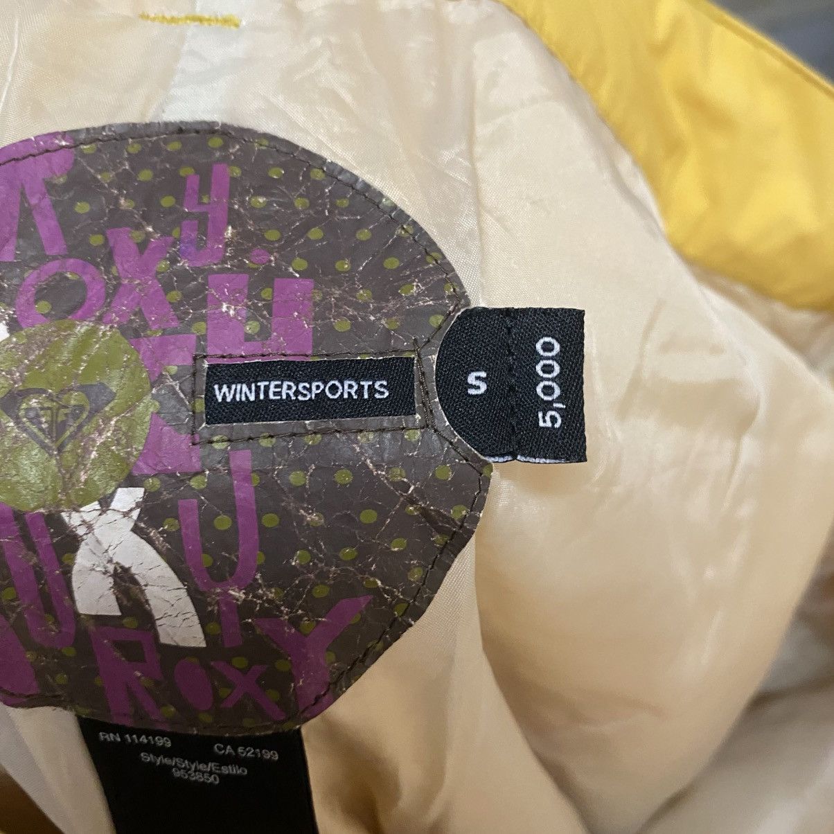 Japanese Brand DL Roxy Winter Sport Yellow Pants #C1123 Size 26" / US 2 / IT 38 - 24 Thumbnail