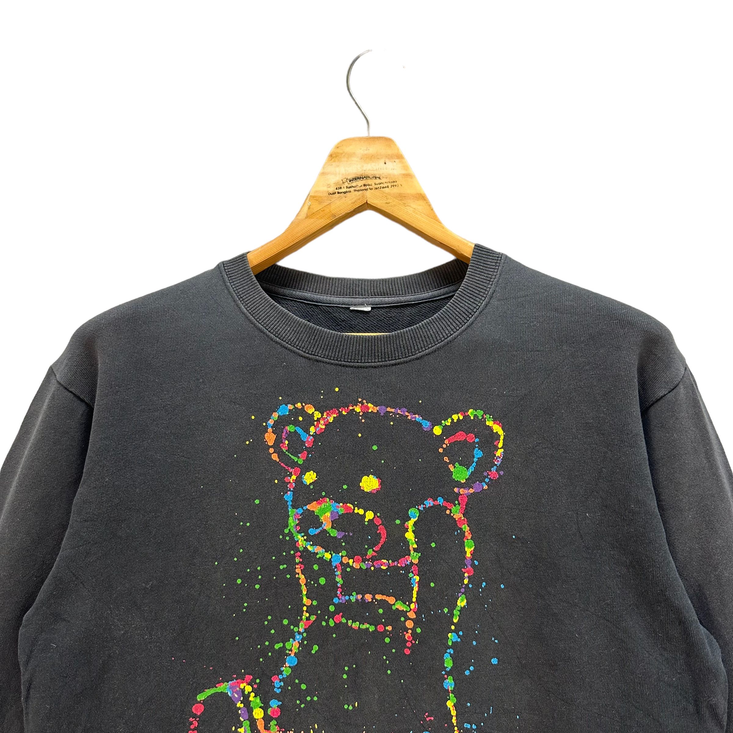 Vintage TRASHED ARTWORK PAINTER CONTROL BEAR SWEATSHIRT #7754-168 Size US S / EU 44-46 / 1 - 2 Thumbnail