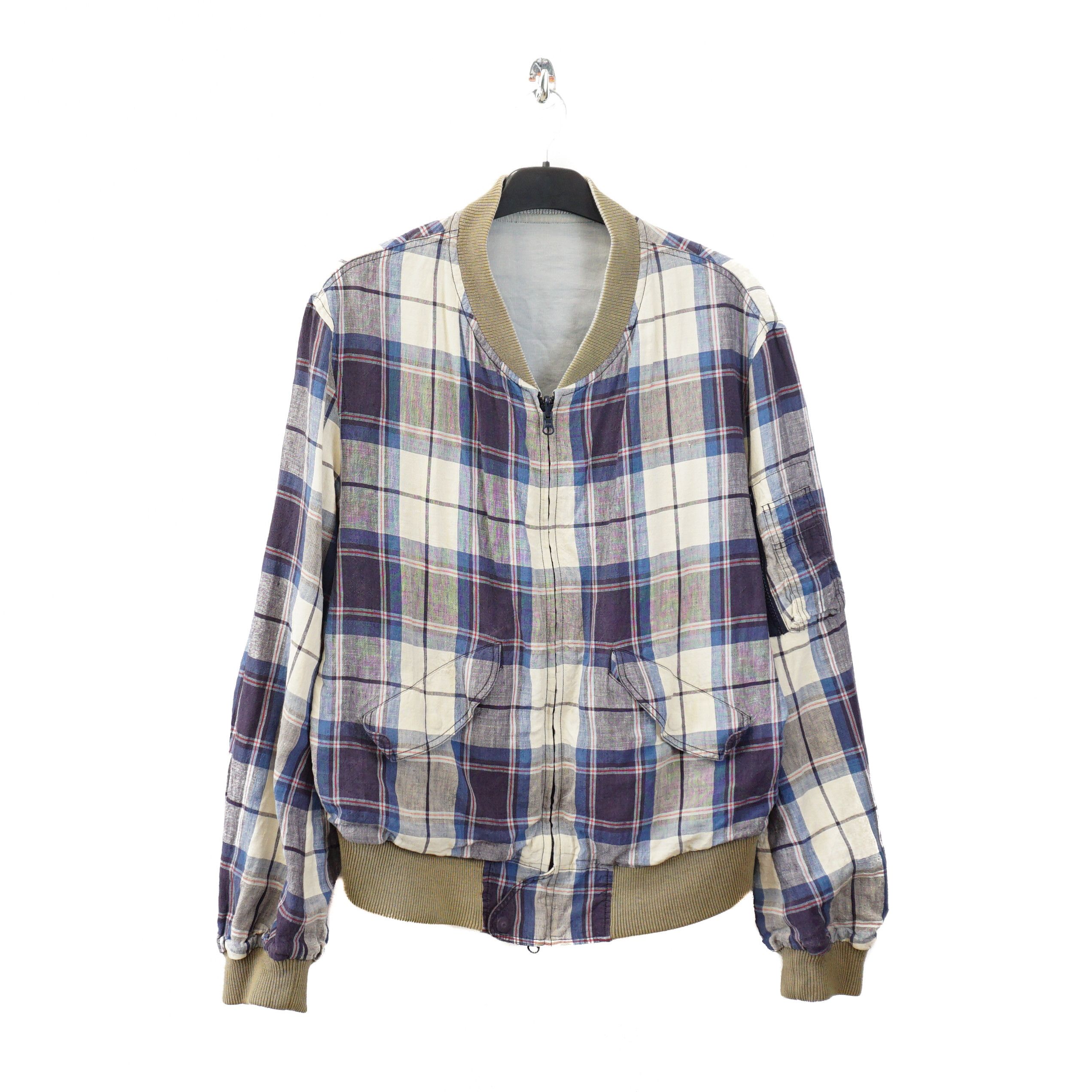 image of Adidas x Y 3 Sample Reversible Flannel Bomber Jacket, Men's (Size Medium)