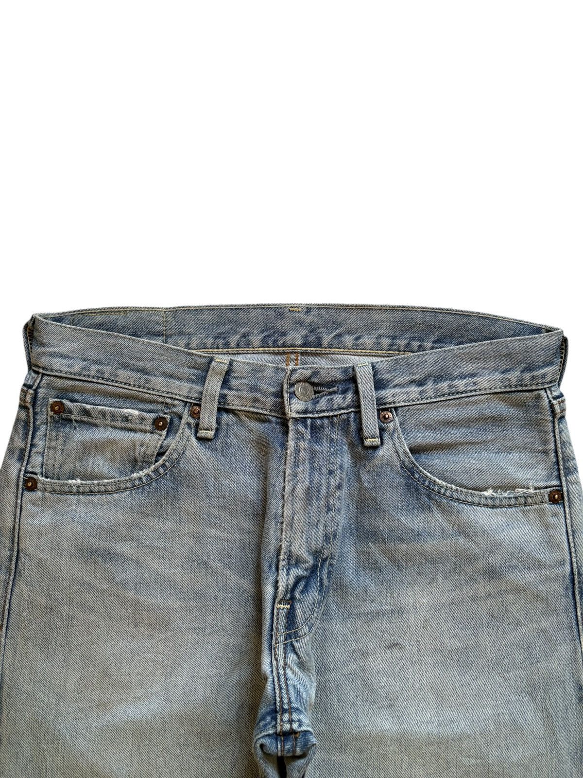 Levi's Vintage 90s Levis 503 Light Wash Distressed Rip Baggy Jeans Size US 31 - 4 Thumbnail