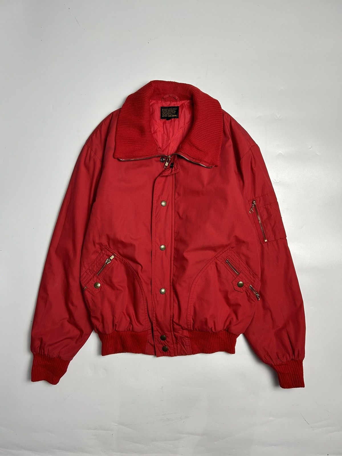 Big John × Vintage VINTAGE BIG JOHN RED BOMBER JACKET Size US M / EU 48-50 / 2 - 1 Thumbnail