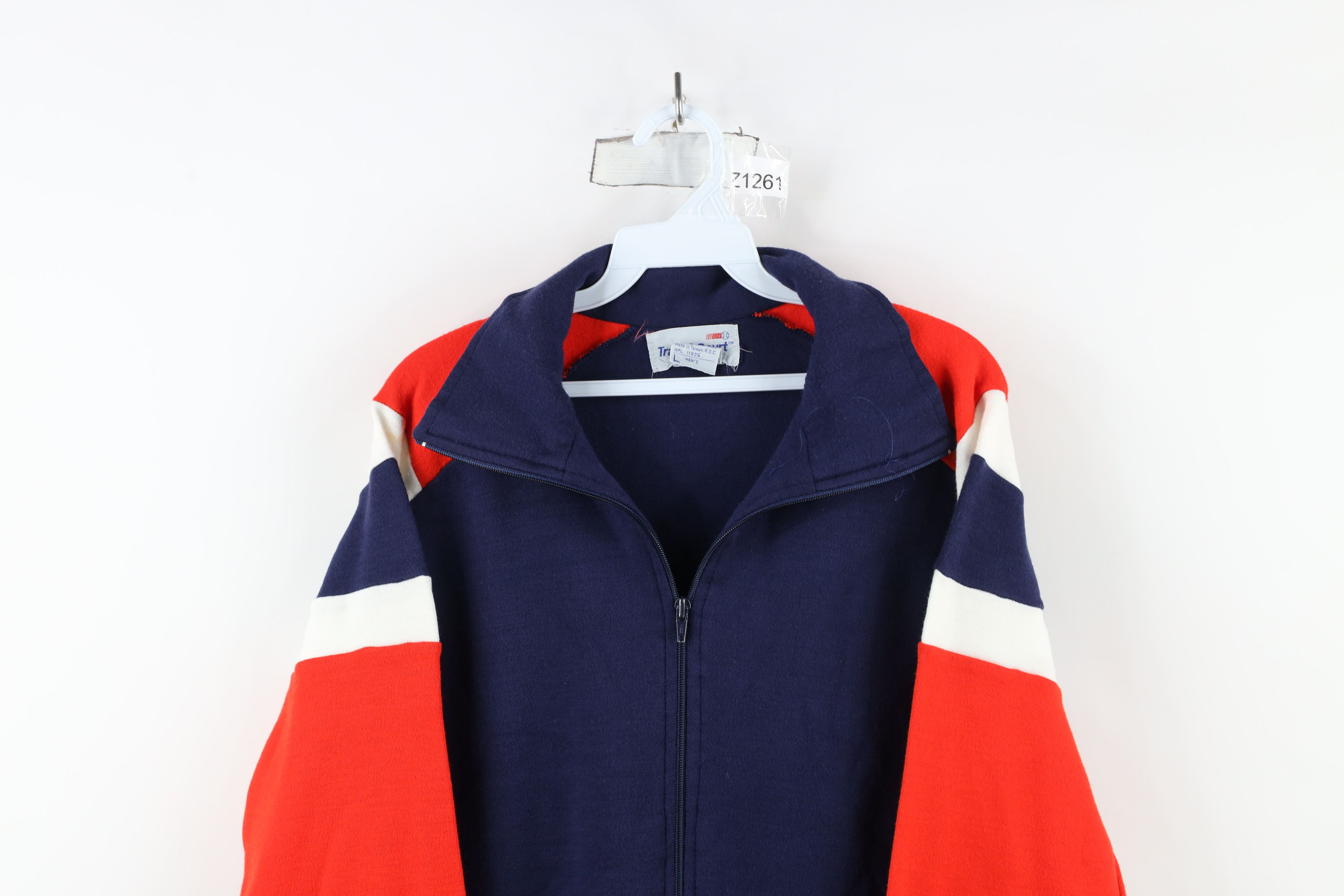 Vintage Vintage 70s Streetwear Striped Full Zip Warm Up Track Jacket Size US L / EU 52-54 / 3 - 2 Thumbnail