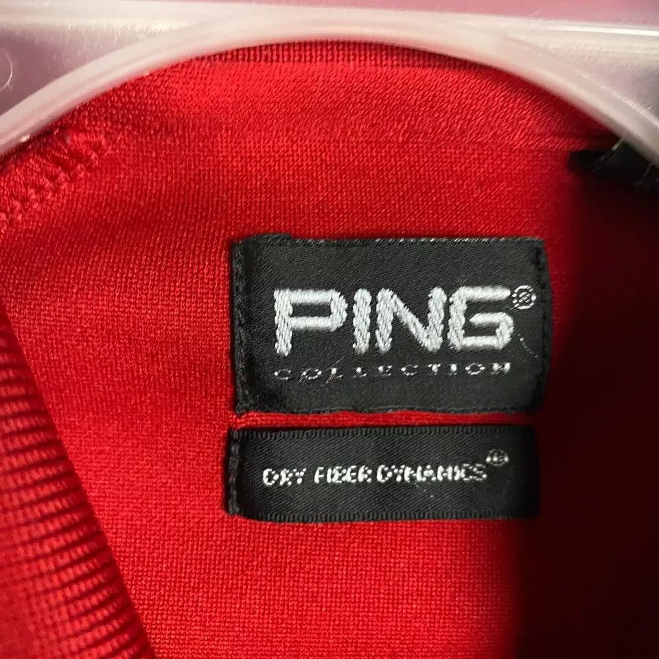 PING Ping Polo Men's Small Shirt Polyester Red Adults S Size US S / EU 44-46 / 1 - 4 Thumbnail