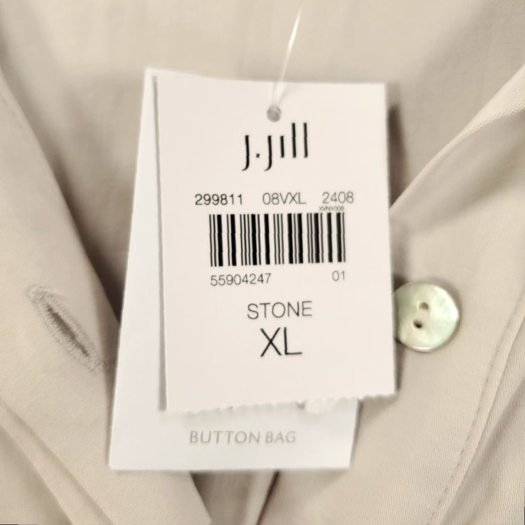 J. Jill J. Jill Blouse Women XL Gray 1/4 Button Collared Pullover NWT All Seasons Lightweight Pockets Size XL / US 12-14 / IT 48-50 - 5 Thumbnail