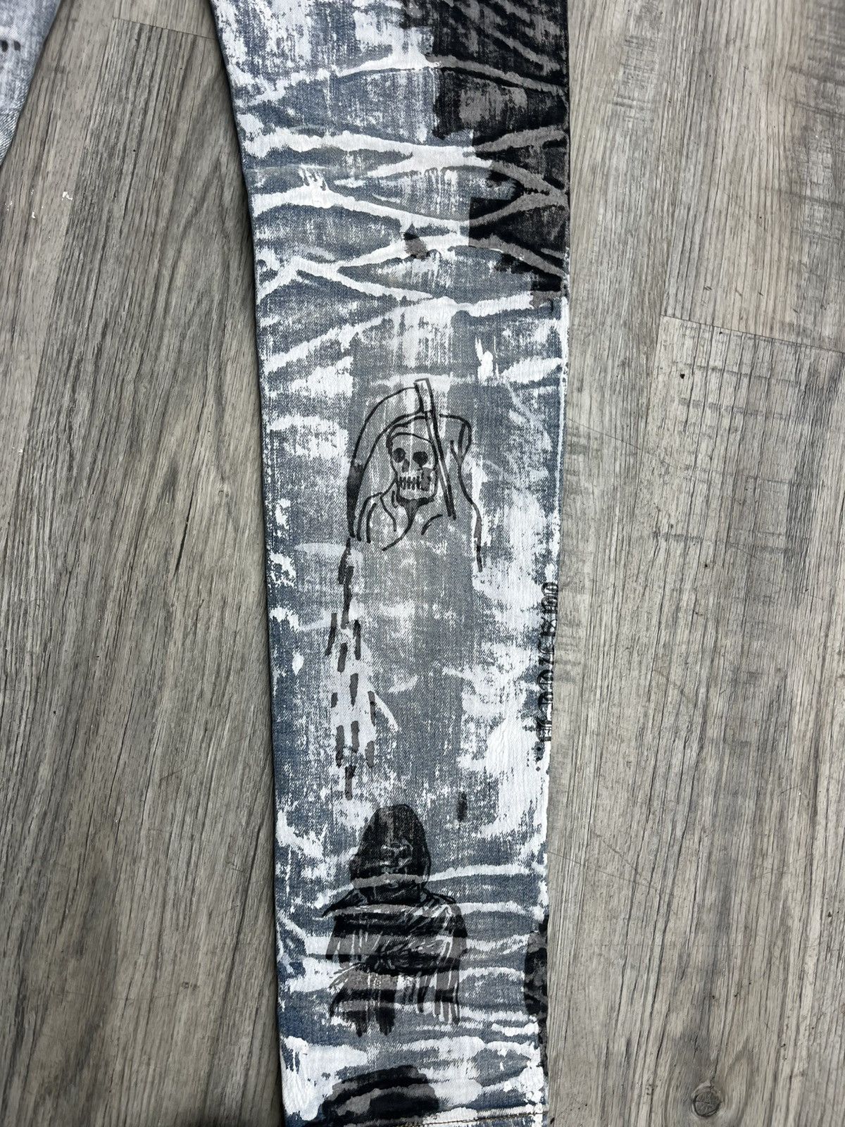 Amiri × Wes Lang Amiri x Wes Lang MX1 Demin Sketch jeans ‘Painted Indigo’ Size US 33 - 8 Thumbnail