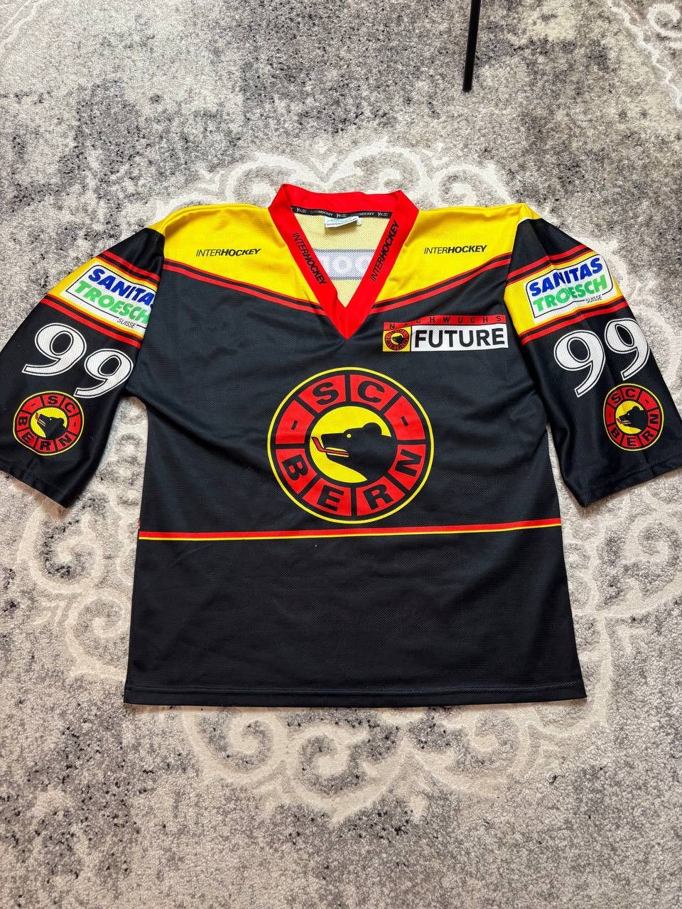 Vintage Vintage SC Bern Swiss Ice Hockey Jersey #99 - Made in Italy Size US L / EU 52-54 / 3 - 9 Thumbnail