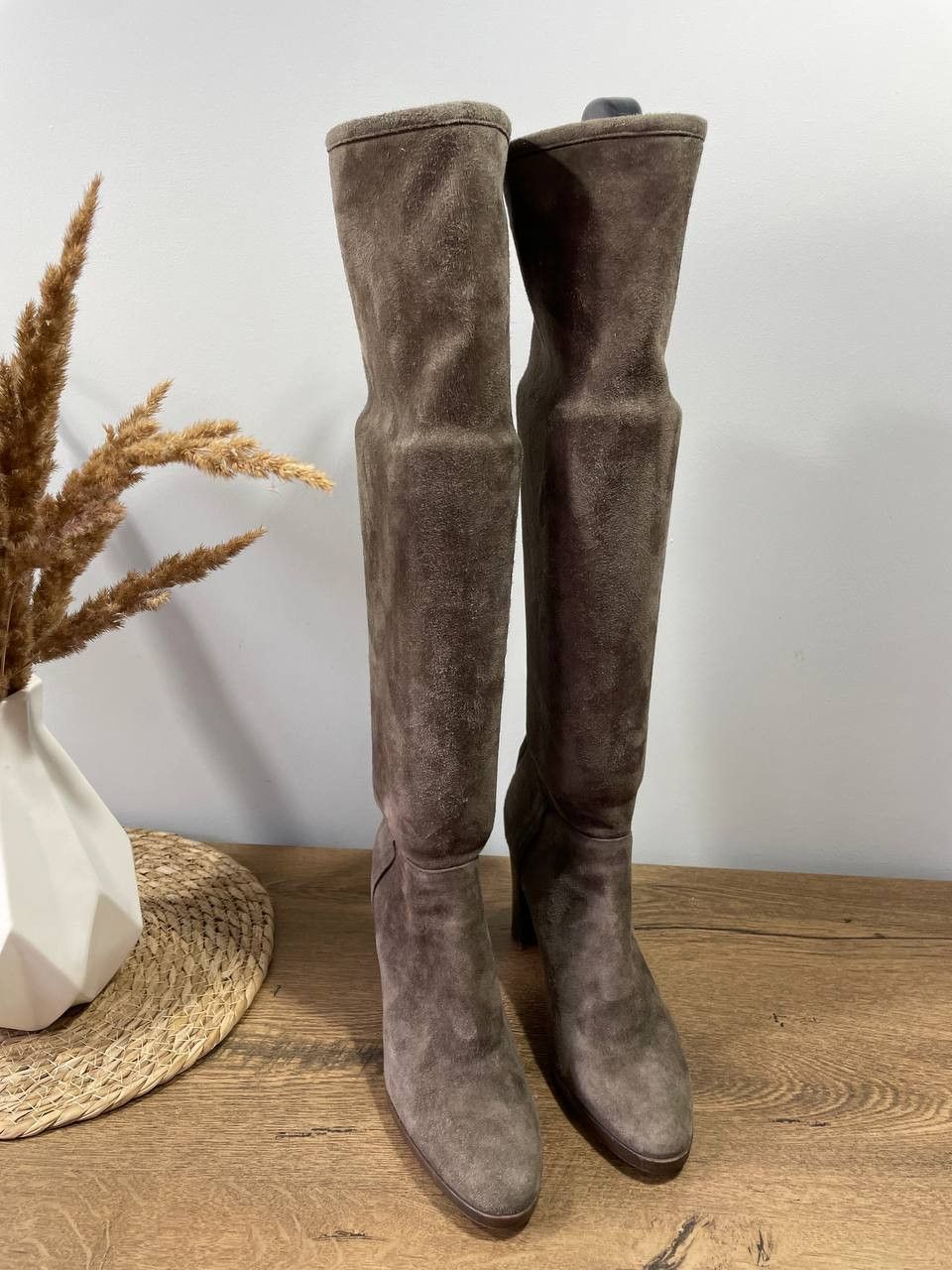 Loro Piana Loro Piana Sharmaine Suede High Knee Boots Womens Brown Size US 6.5 / IT 36.5 - 2 Thumbnail